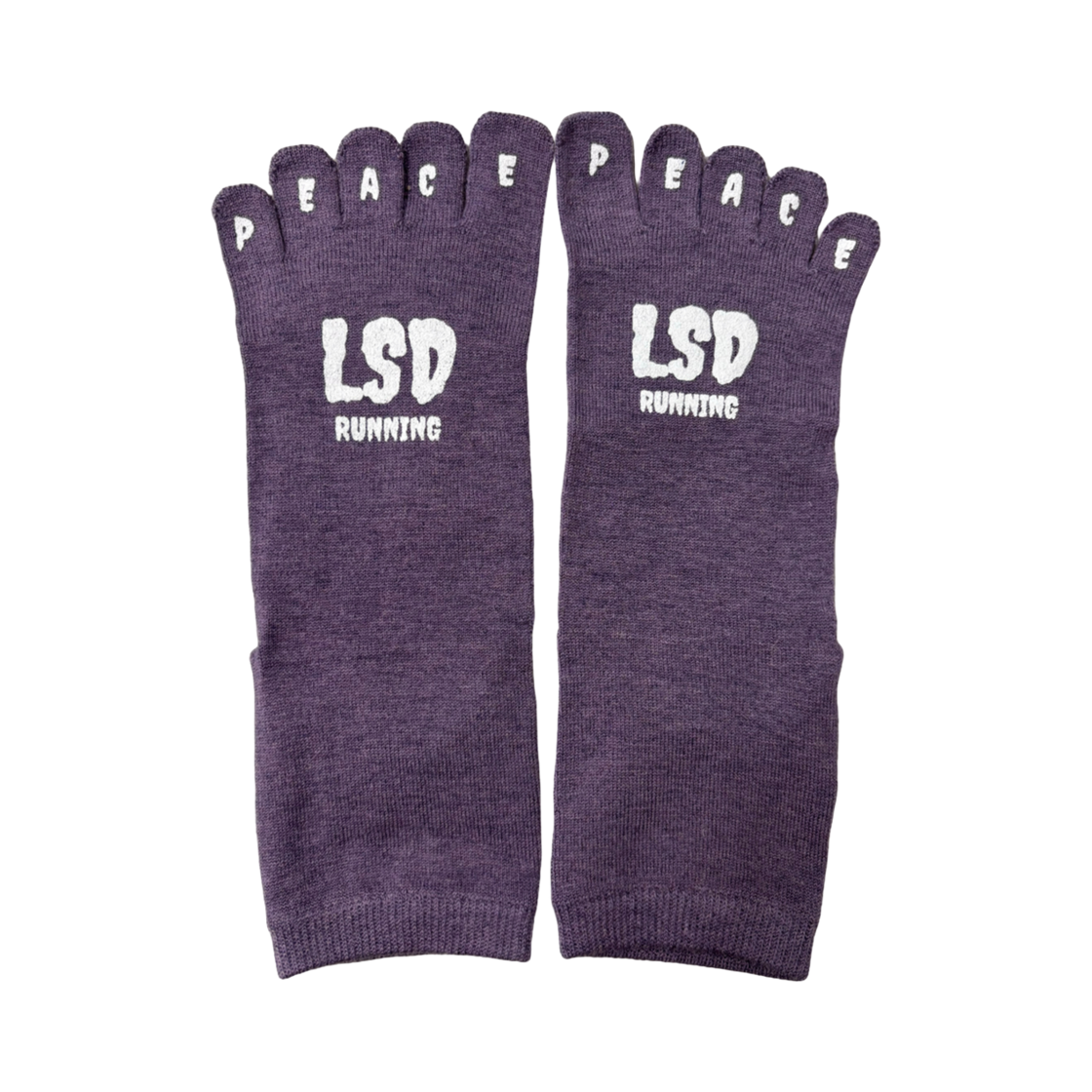 디스클로즈 004 엘에스디 피스 토 삭스 크루 뮤티드 플럼(DISCLOSE 004 Lsd Peace Toe Socks Crew Muted Plum) - 1