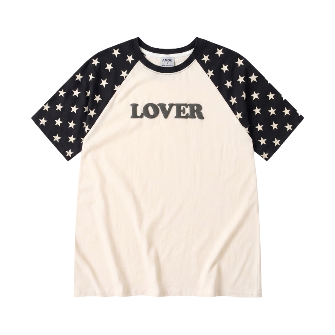 [KREAM 단독] 아모우 러버 레글런 티셔츠 블랙([KREAM 단독] AMOU Lover Reglan T-Shirts Black)