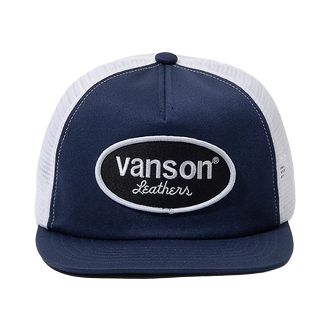 벤슨 레더 오발 로고 빈티지 메쉬캡 / 네이비&화이트(Vanson Leathers Oval Logo Vintage Mesh Cap / Navy & White)