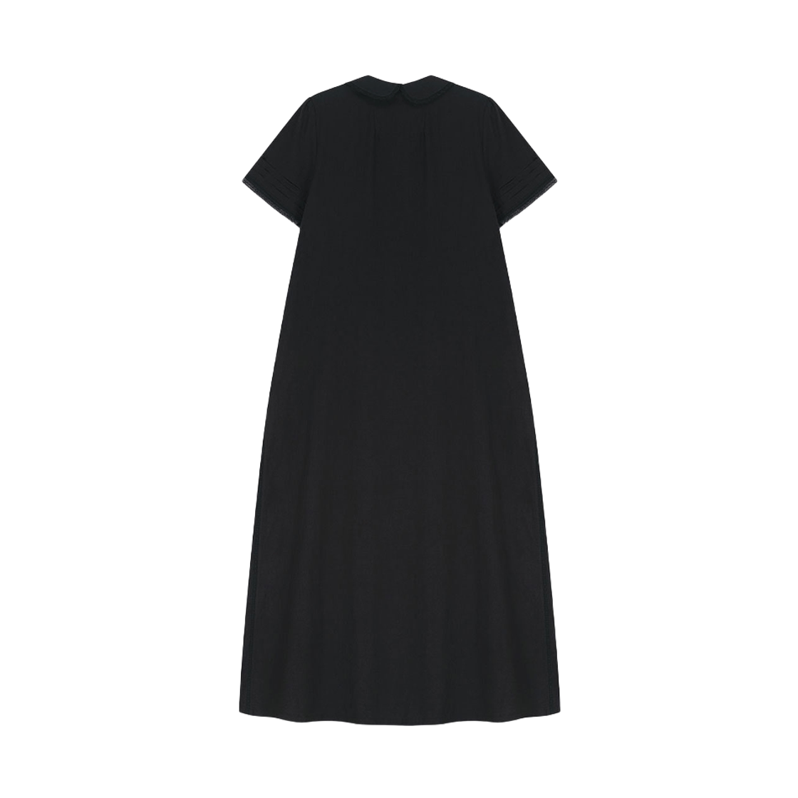 비자비 핀턱 앤 엠브로이더드 레이스 트림 코튼 드레스 블랙(VIS A VIS Pintuck And Embroidered Lace Trim Cotton Dress Black) - 2