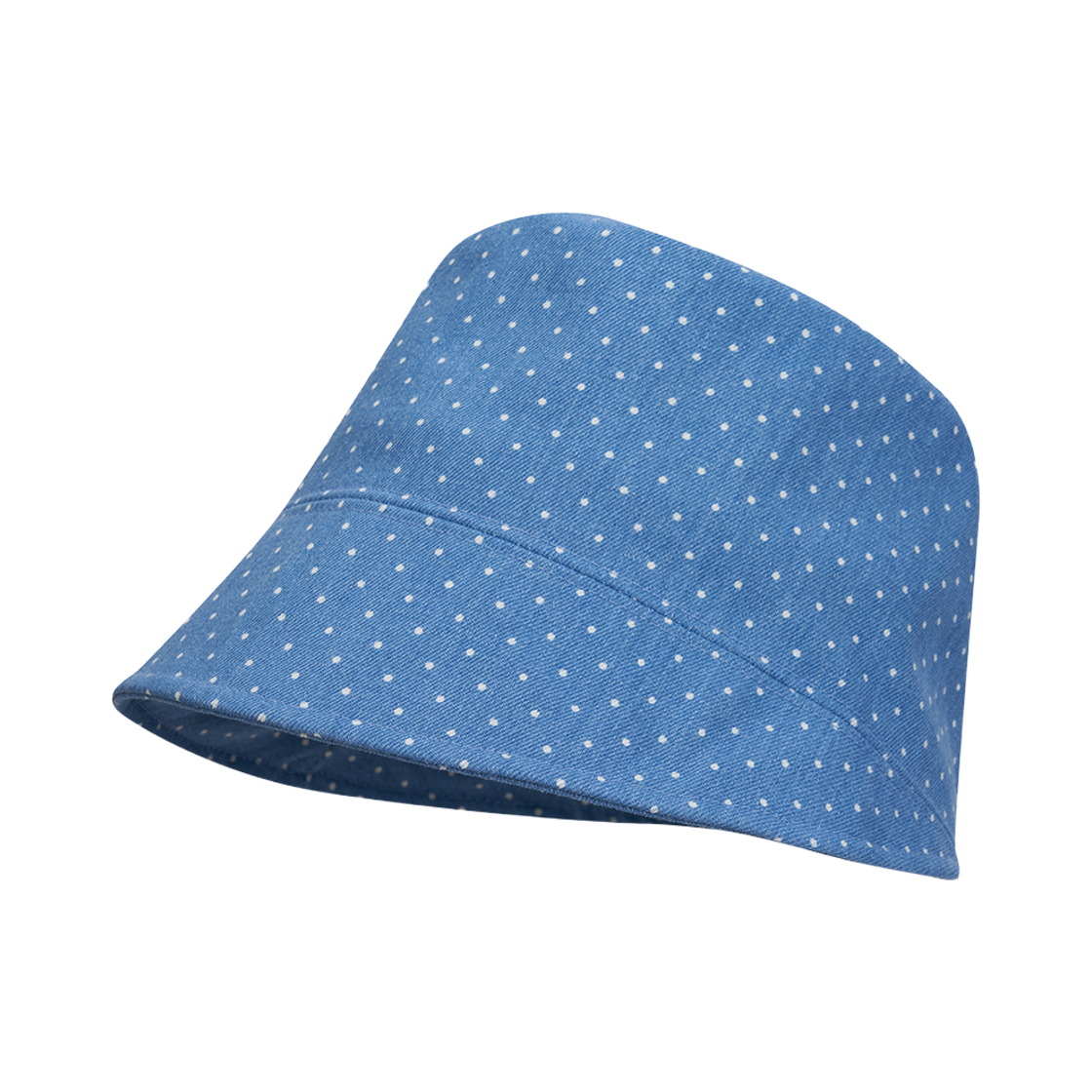 올인컴플리트 도트 데님 문 버킷햇(Allincomplete Dot Denim Moon Bucket Hat)