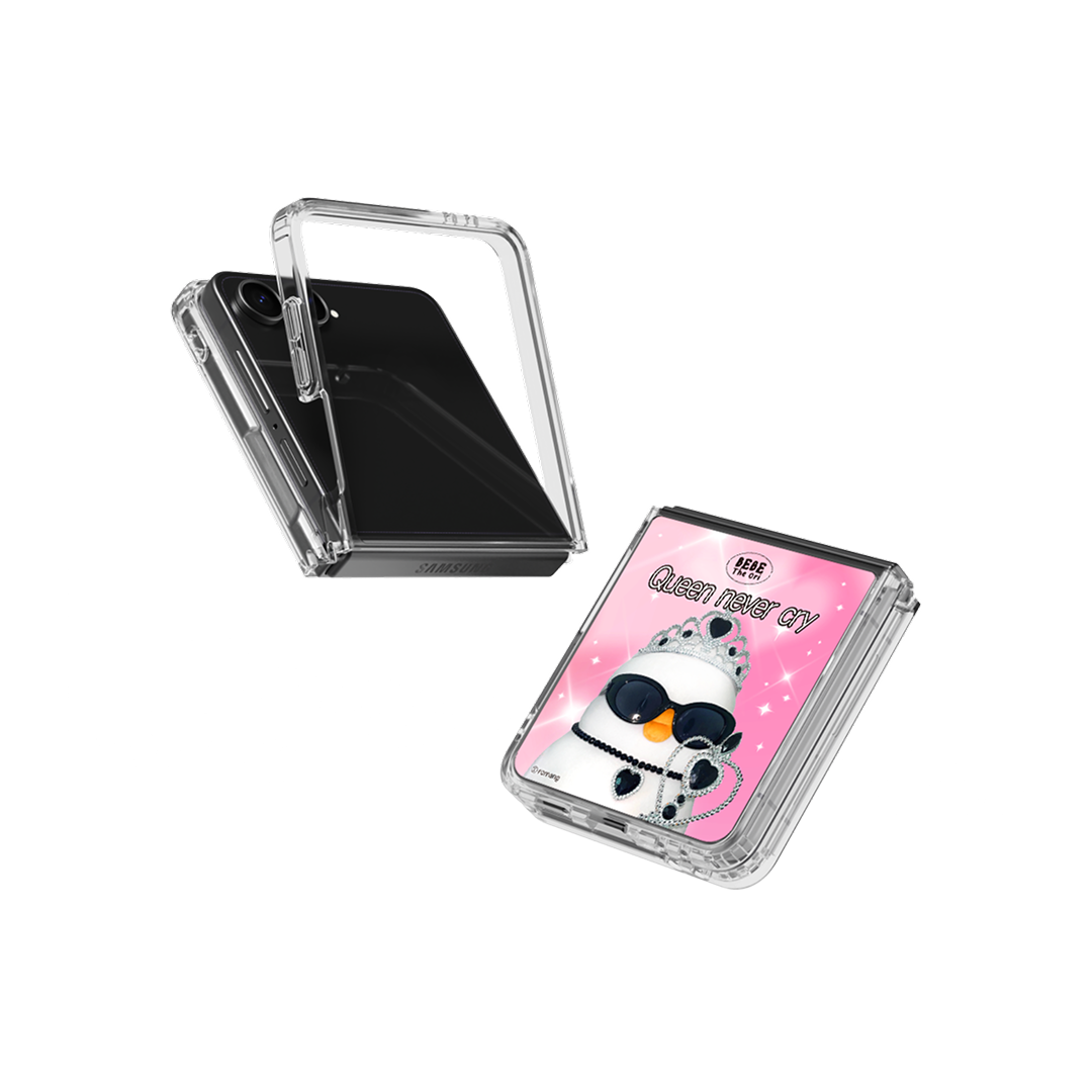 에스엘비에스 베베더오리 퀸 클리어 마그넷 케이스 for Galaxy Z Flip7(SLBS BEBE DE ORI Queen Clear Magnet Case for Galaxy Z Flip7) - 2