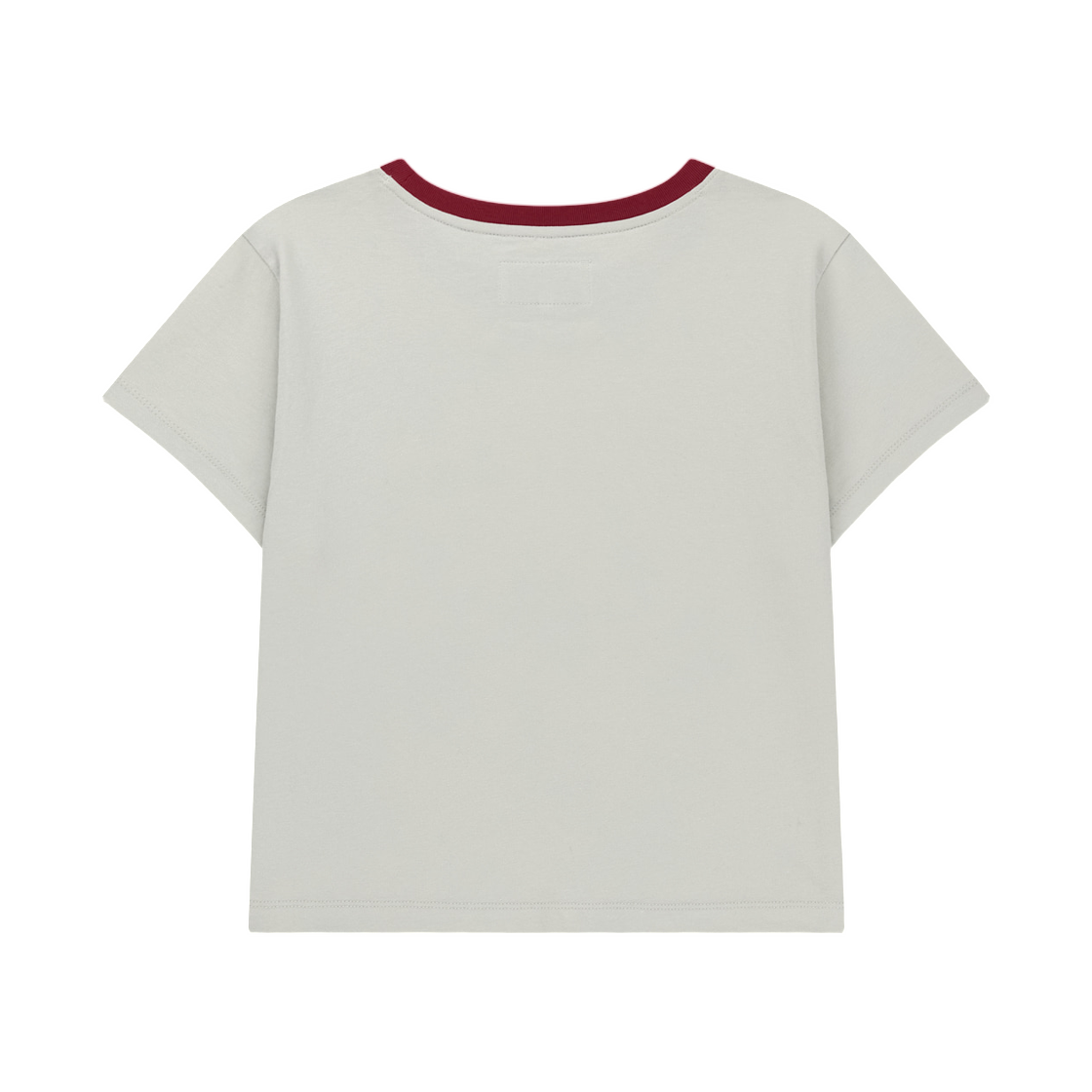 (W) 마뗑킴 토날 립 로고 크롭 탑 그레이((W) Matin Kim Tonal Rib Logo Crop Top In Grey) - 2