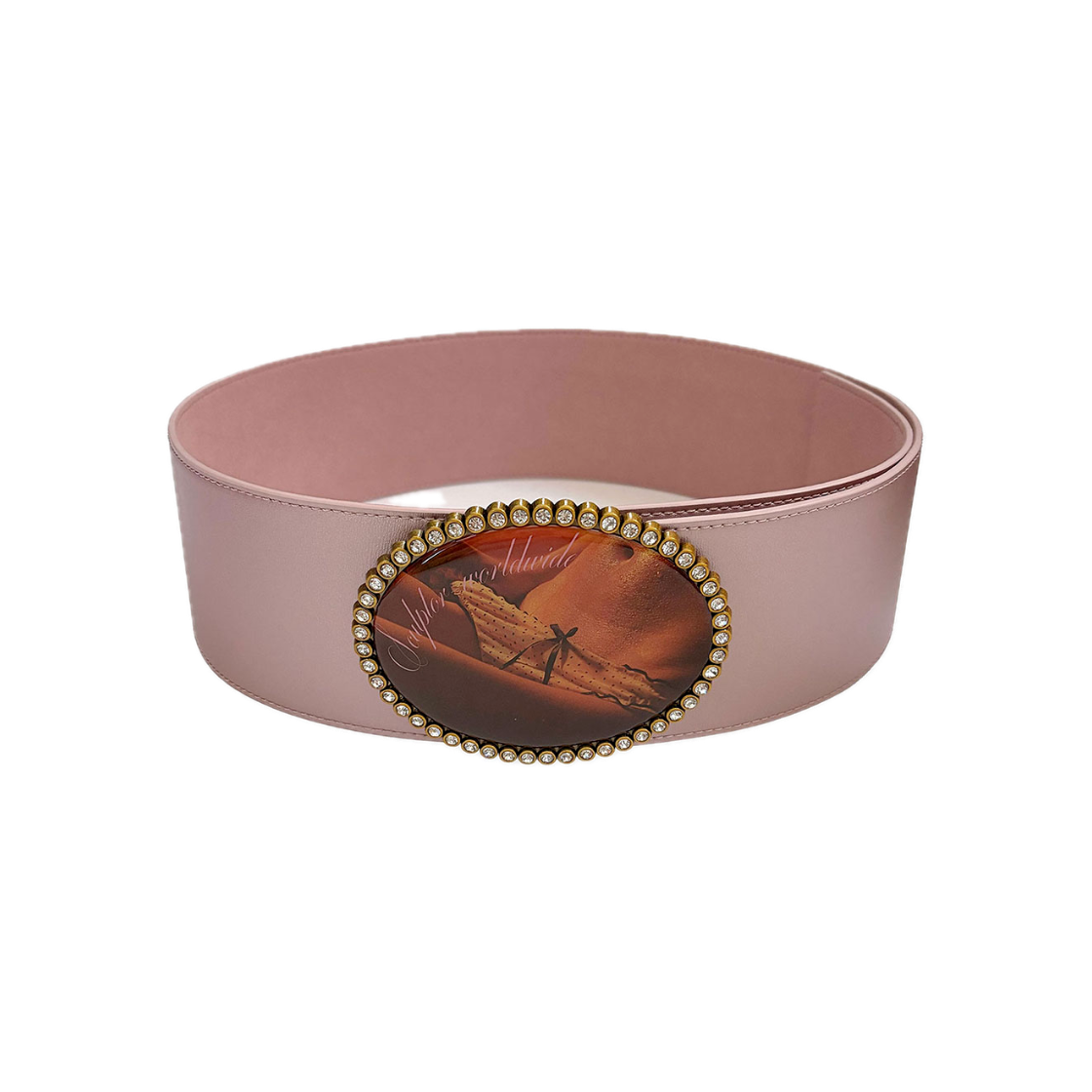 스컬프터 쥬얼 버클 벨트 메탈릭 핑크(Sculptor Jewel Buckle Belt Metallic Pink)