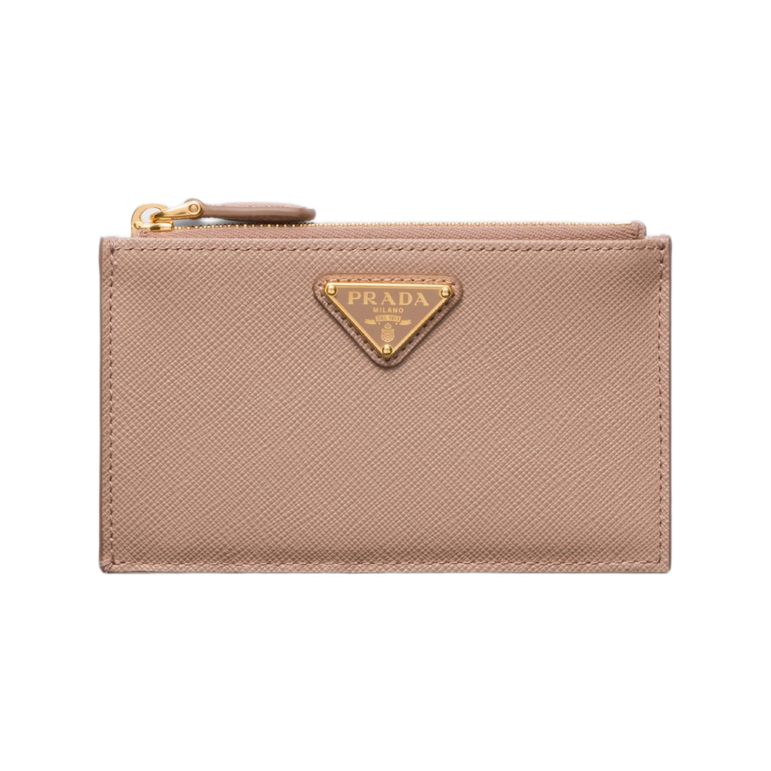 1MC086-QHH-F0236 Prada Saffiano Leather Card Holder Powder Pink