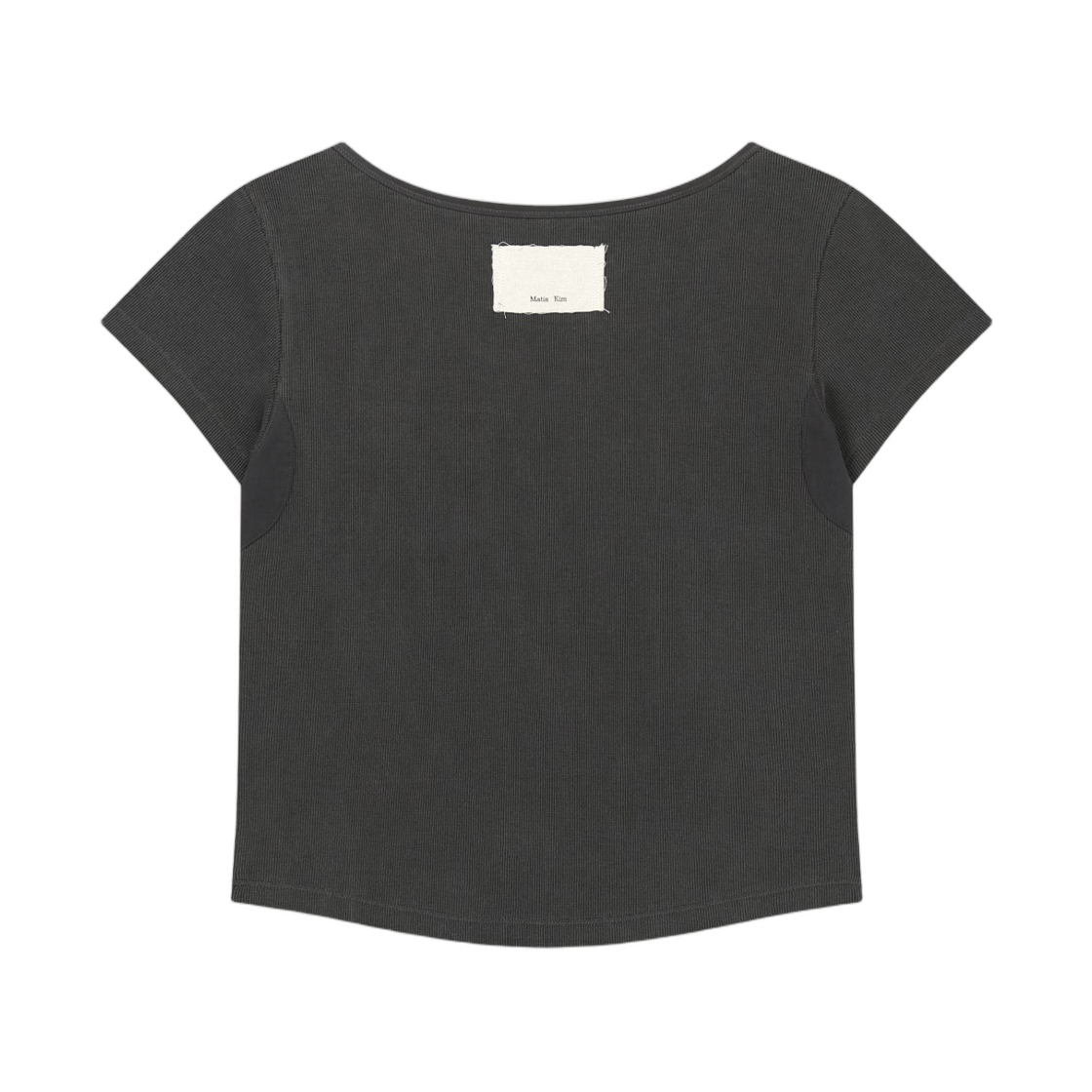 (W) 마뗑킴 포켓 포인트 슬림 핏 탑 차콜((W) Matin Kim Pocket Point Slim Fit Top In Charcoal) - 2