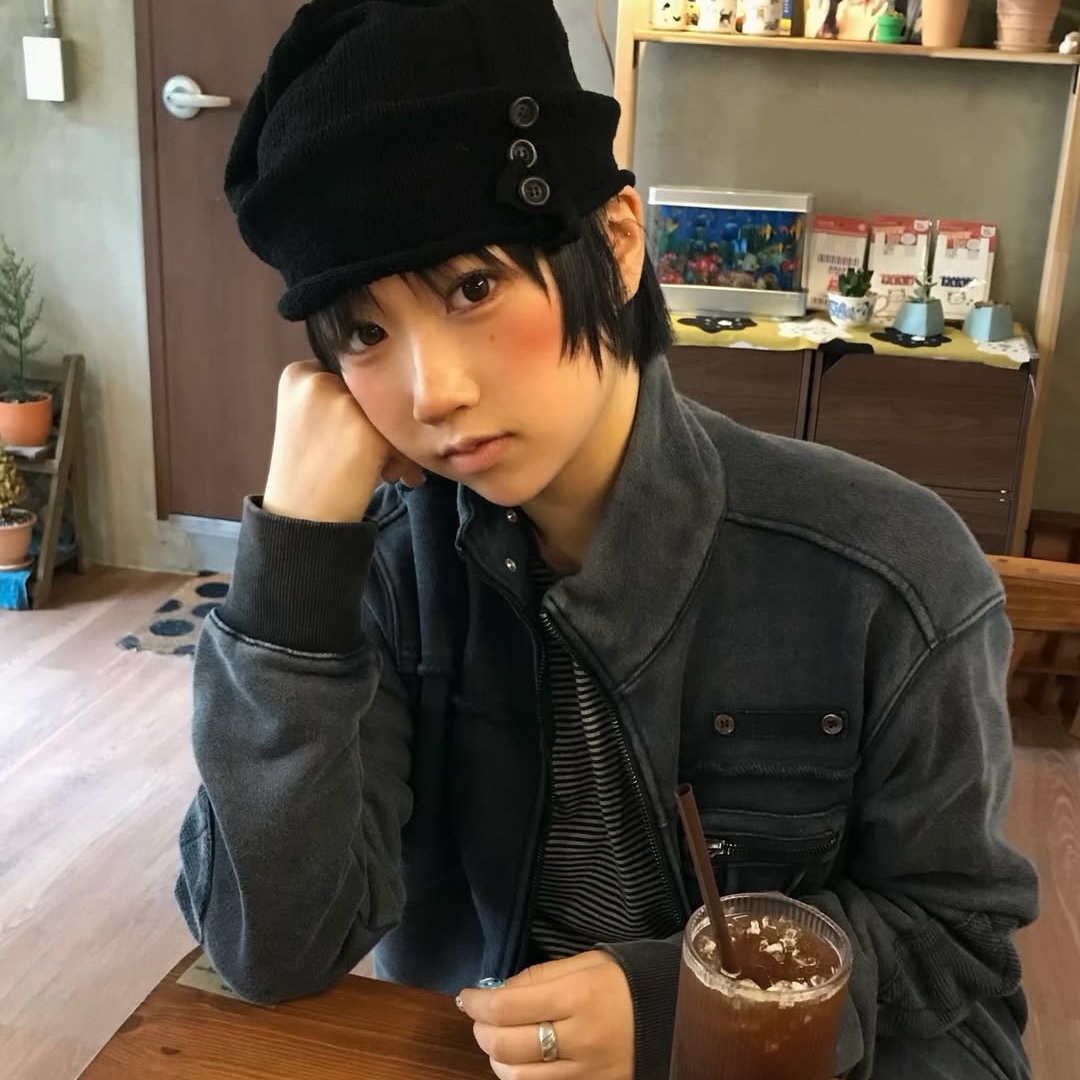 MAINBOOTH Button Turban Beanie BLACK, MAINBOOTH Field Combat Jacket NAVY 착용 스타일 - 4