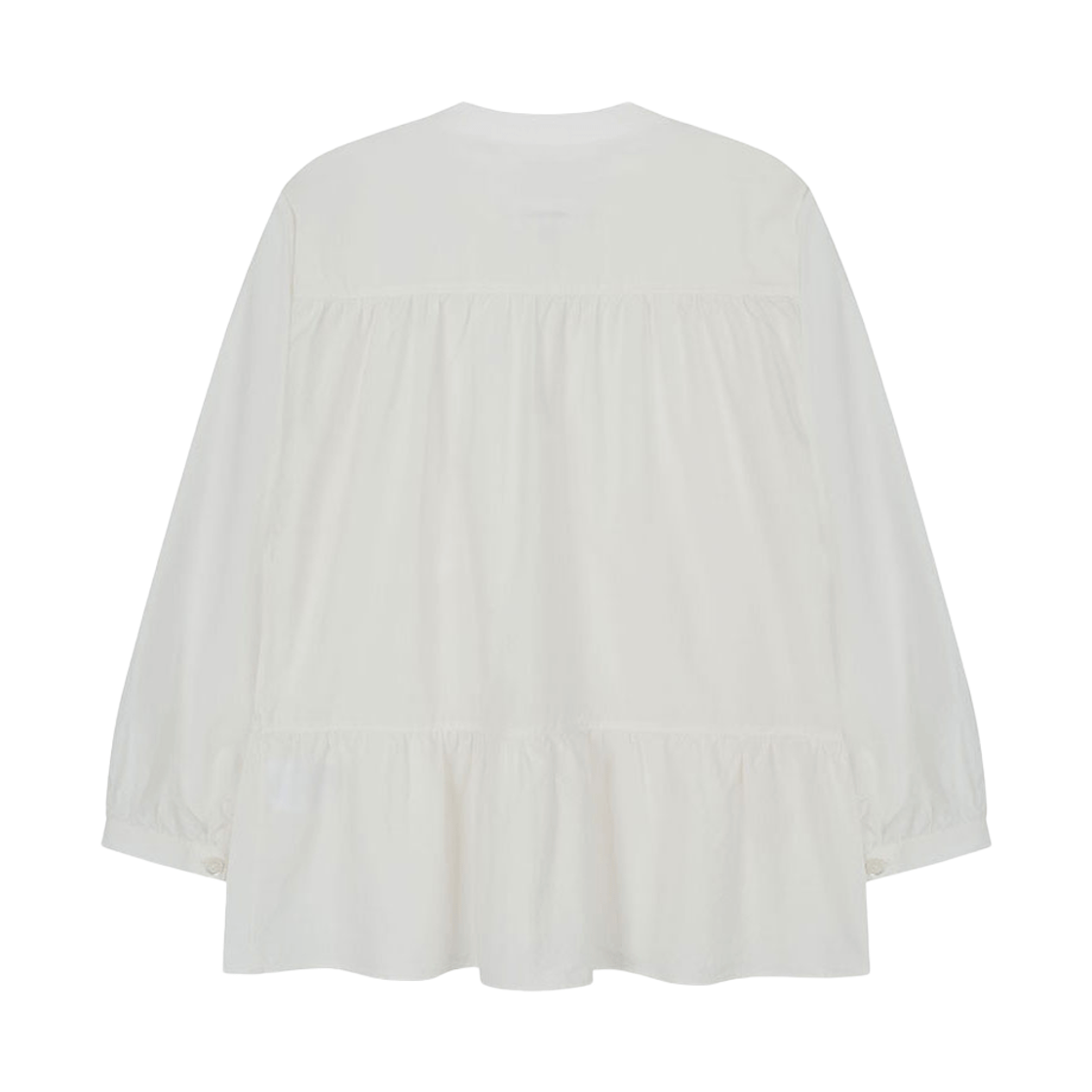 비자비 코튼 개더드 블라우스 화이트(VIS A VIS Cotton Gathered Blouse White) - 2