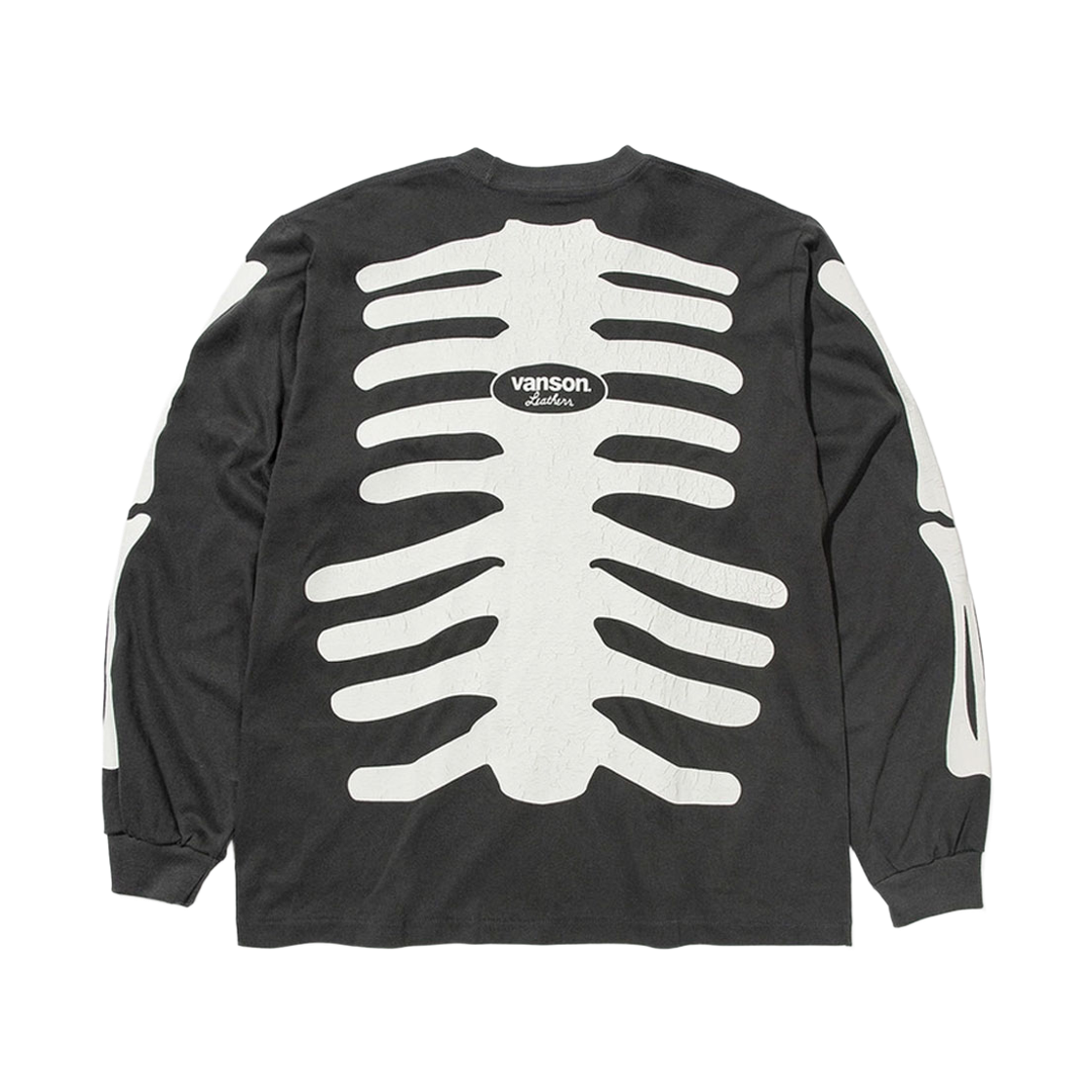 벤슨 레더 카툰 스타일 본 롱 슬리브 티셔츠 / 피그먼트(Vanson Leathers Cartoon Style Bone Long Sleeve T-shirt / Pigment) - 2