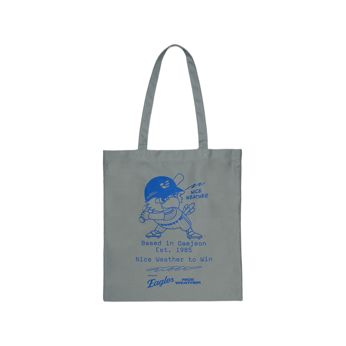 한화 이글스 x 나이스웨더 나이스웨더 투 윈 토트백 그레이(Hanwha Eagles x Nice Weather Nice Weather To Win Tote Bag Grey)