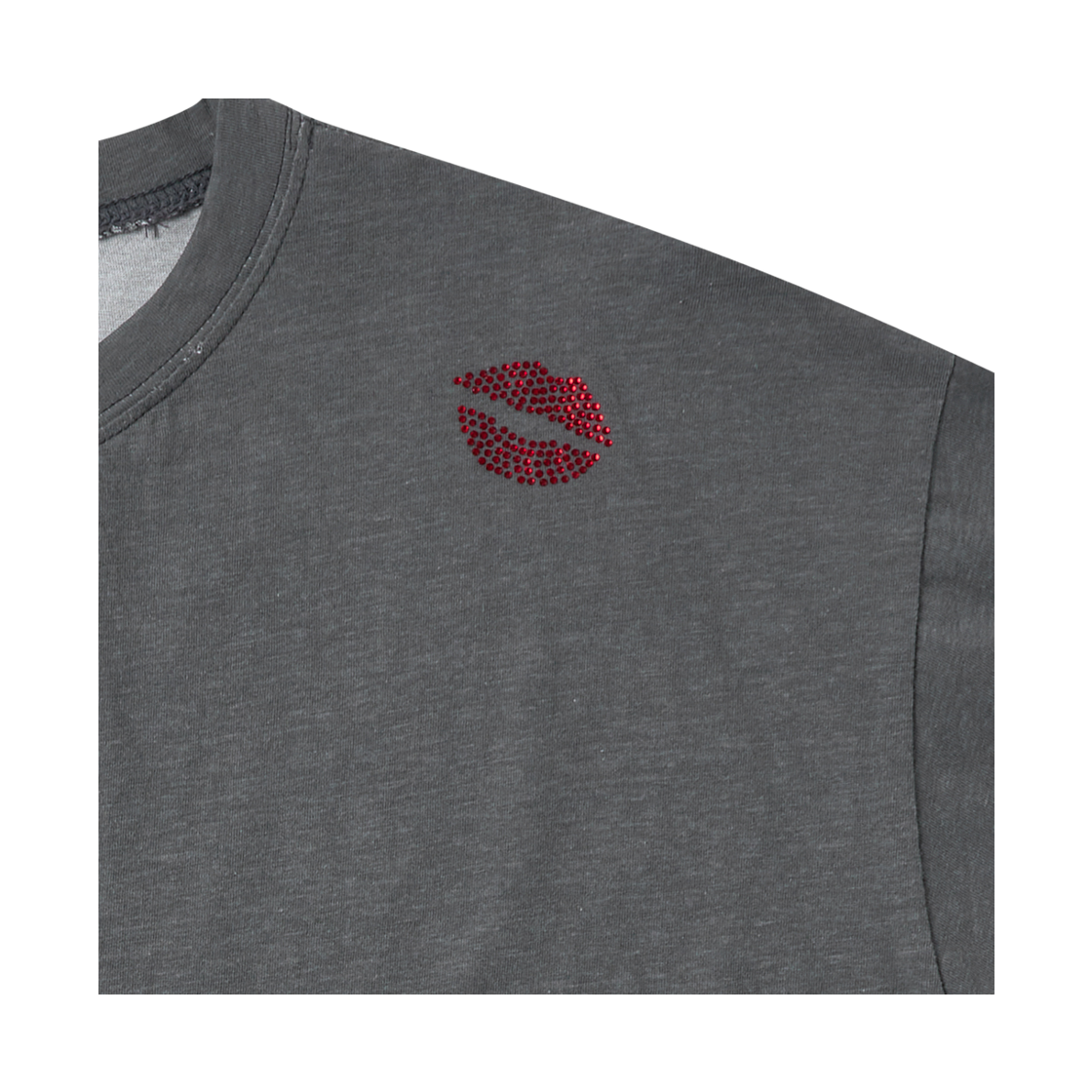 [KREAM 단독] 아모우 키스 마크 가먼트 티셔츠 차콜([KREAM 단독] AMOU Kiss Mark Garment T-Shirts Chacoal) - 3