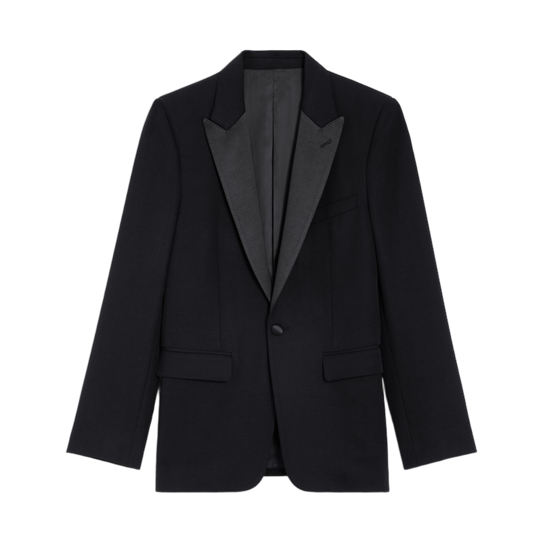 셀린느 클래식 턱스 자켓 그레인 드 뿌드르 울 블랙(Celine Classic Tux Jacket in Grain De Poudre Wool Black) - 1