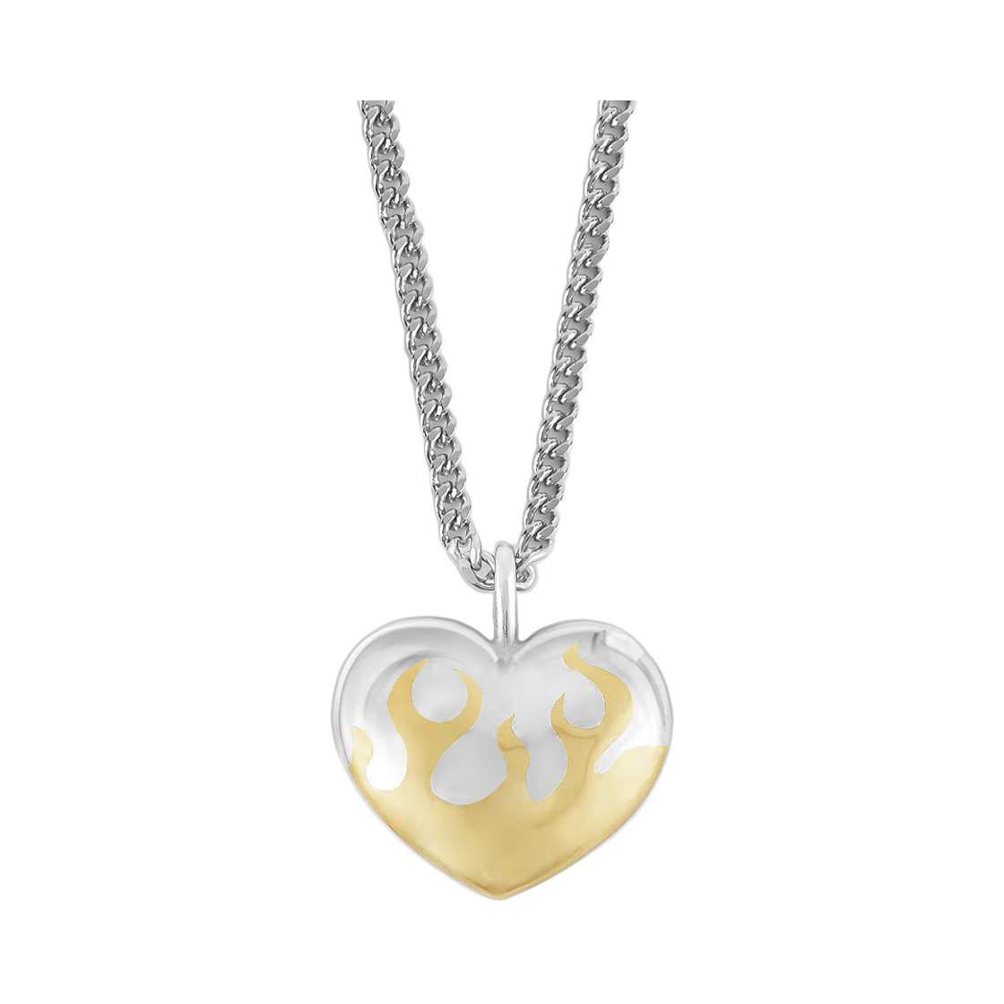 논논 프레임 러브 넥클리스 브라스 실버925