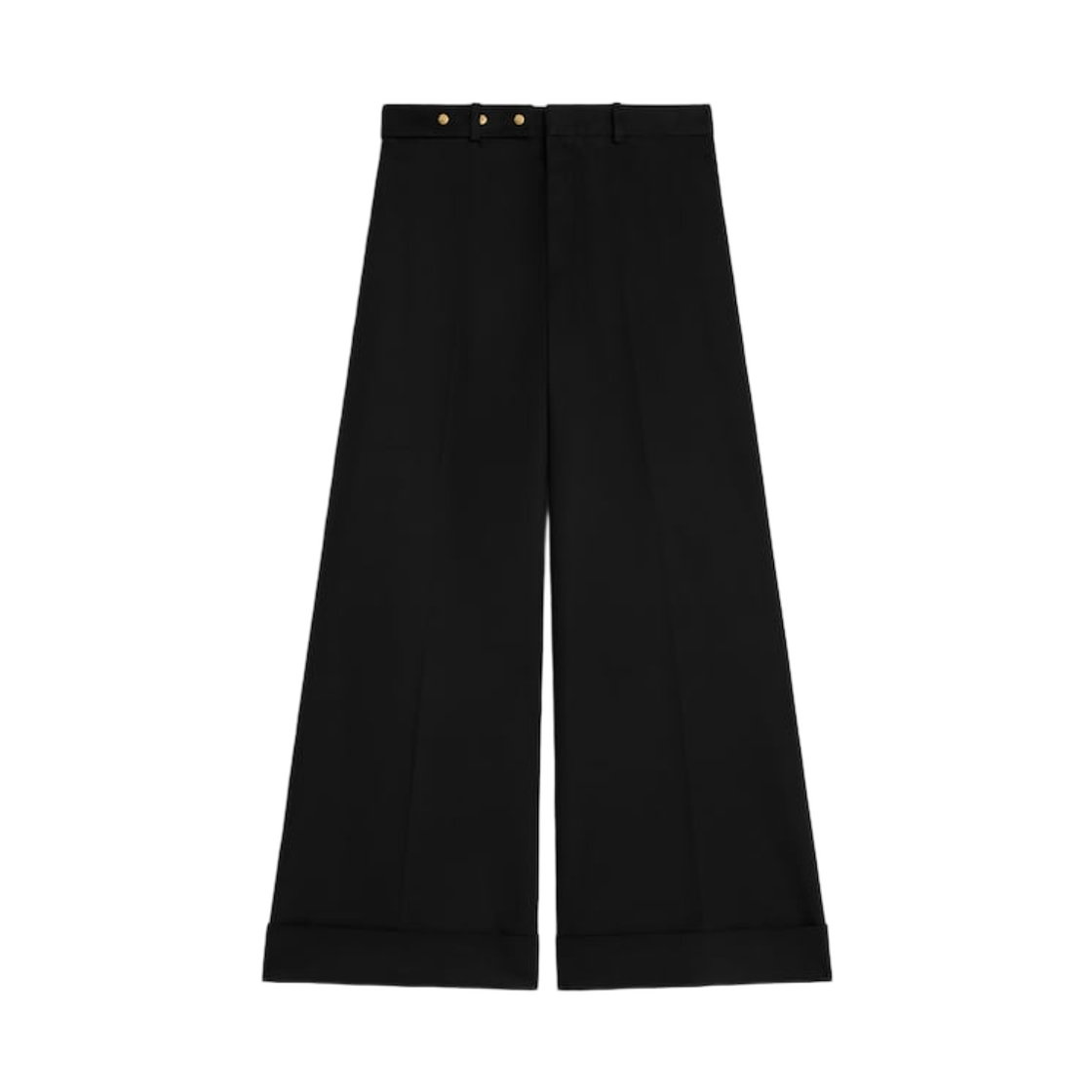 (W) 셀린느 도크 트라우저 코튼 트윌 블랙((W) Celine Docks Trousers in Cotton Twill Black)
