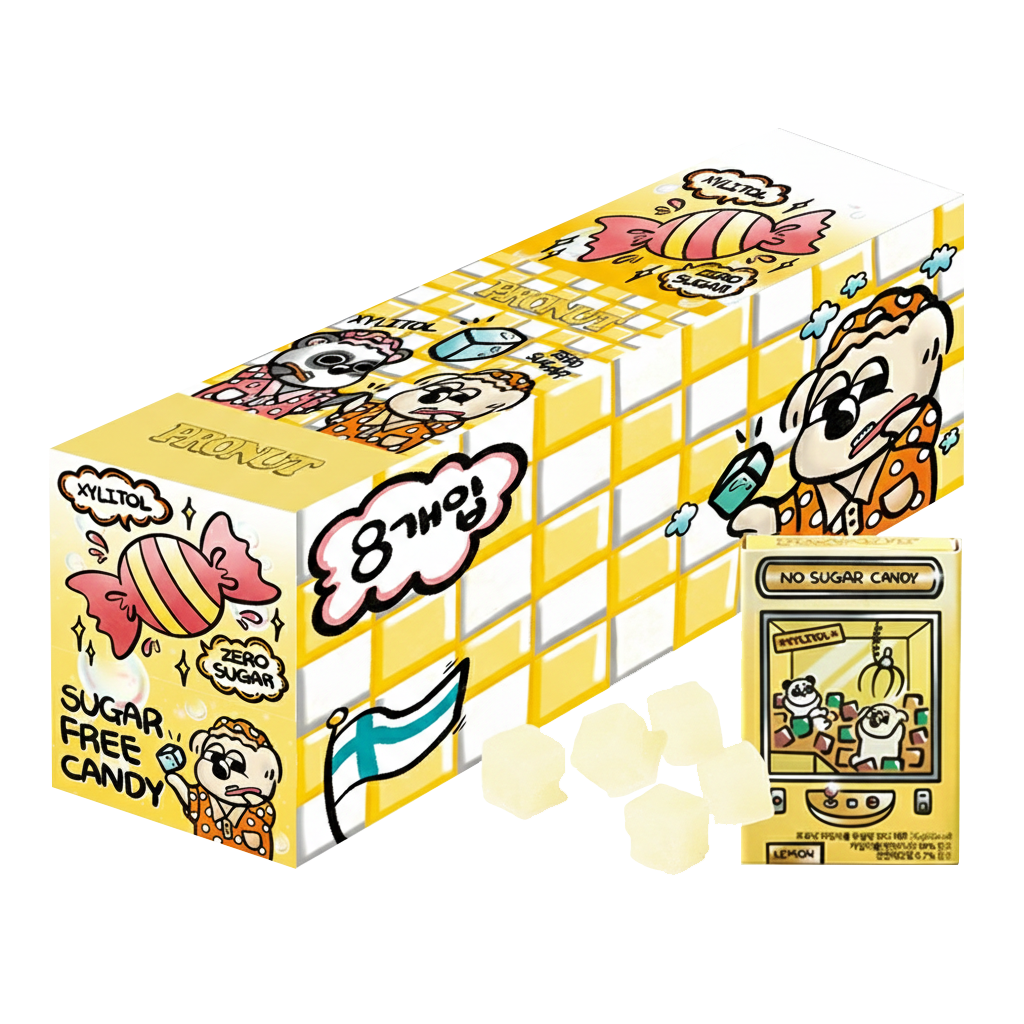 프로넛 무설탕 자일리톨 캔디 레몬 8개입(PRONUT Sugar-Free Xylitol Candy Lemon 8pack)