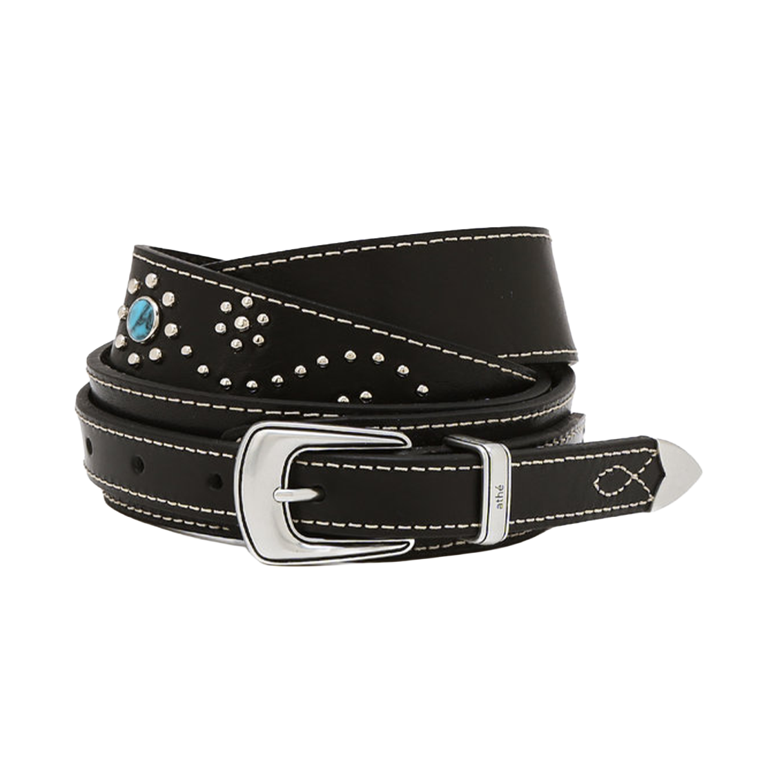 아떼 바네사브루노 액세사리 에뜨왈 블랙 웨스턴 와이드 벨트 AABE6E501BK 블랙(Athe Vanessabruno Acc Etoile Black Western Wide Belt Black) - 1