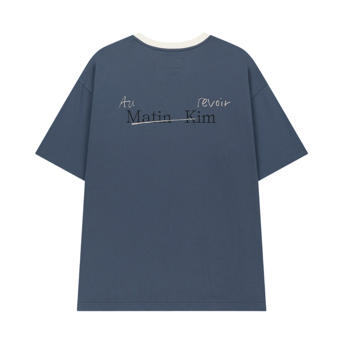 마뗑킴 토날 립 백 로고 탑 스모크 블루(Matin Kim Tonal Rib Back Logo Top In Smoke Blue) - 2