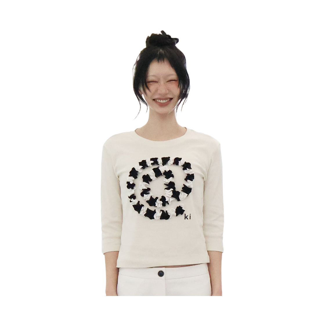 키코지 엣 사인 티셔츠 아이보리(kikozy At sign T-shirt Ivory) - 2