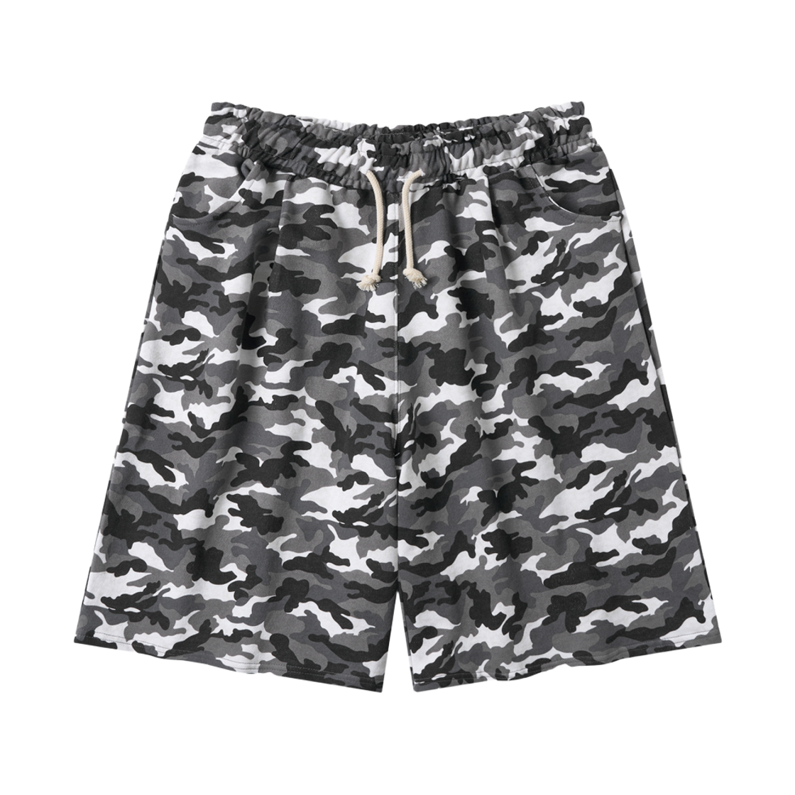 [KREAM 단독] 아모우 몰리 카모 원 턱 버뮤다 팬츠 화이트([KREAM 단독] AMOU Molly Camo One Tuck Sweat Bermudapants White)