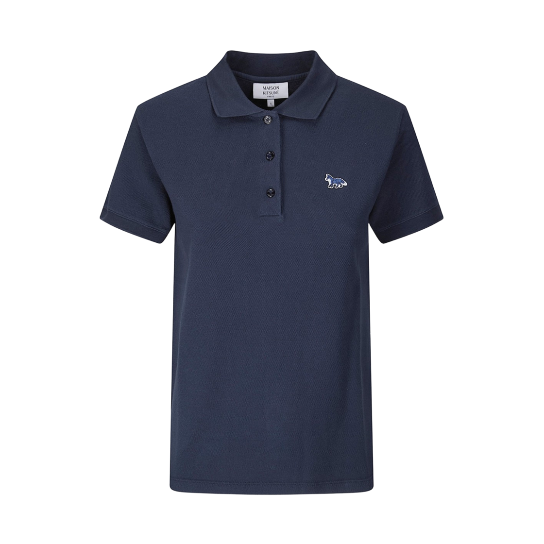 MW00202KP0001-0413 (W) Maison Kitsune Pique Polo T-Shirt Classic Navy