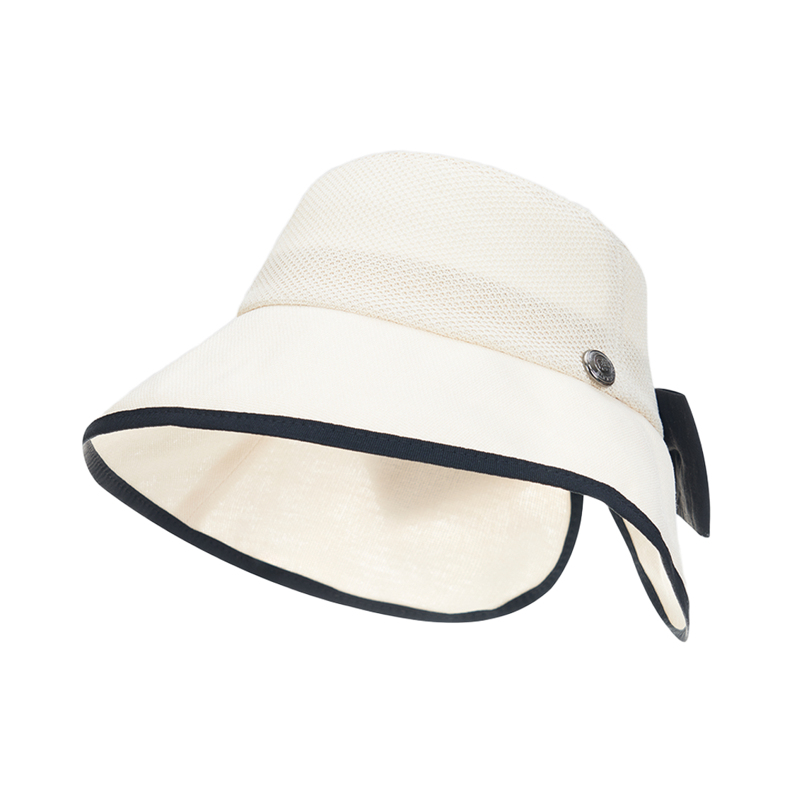 올인컴플리트 리본 페이퍼 와이드 버킷햇 아이보리(Allincomplete Ribbon Paper Wide Bucket Hat Ivory)