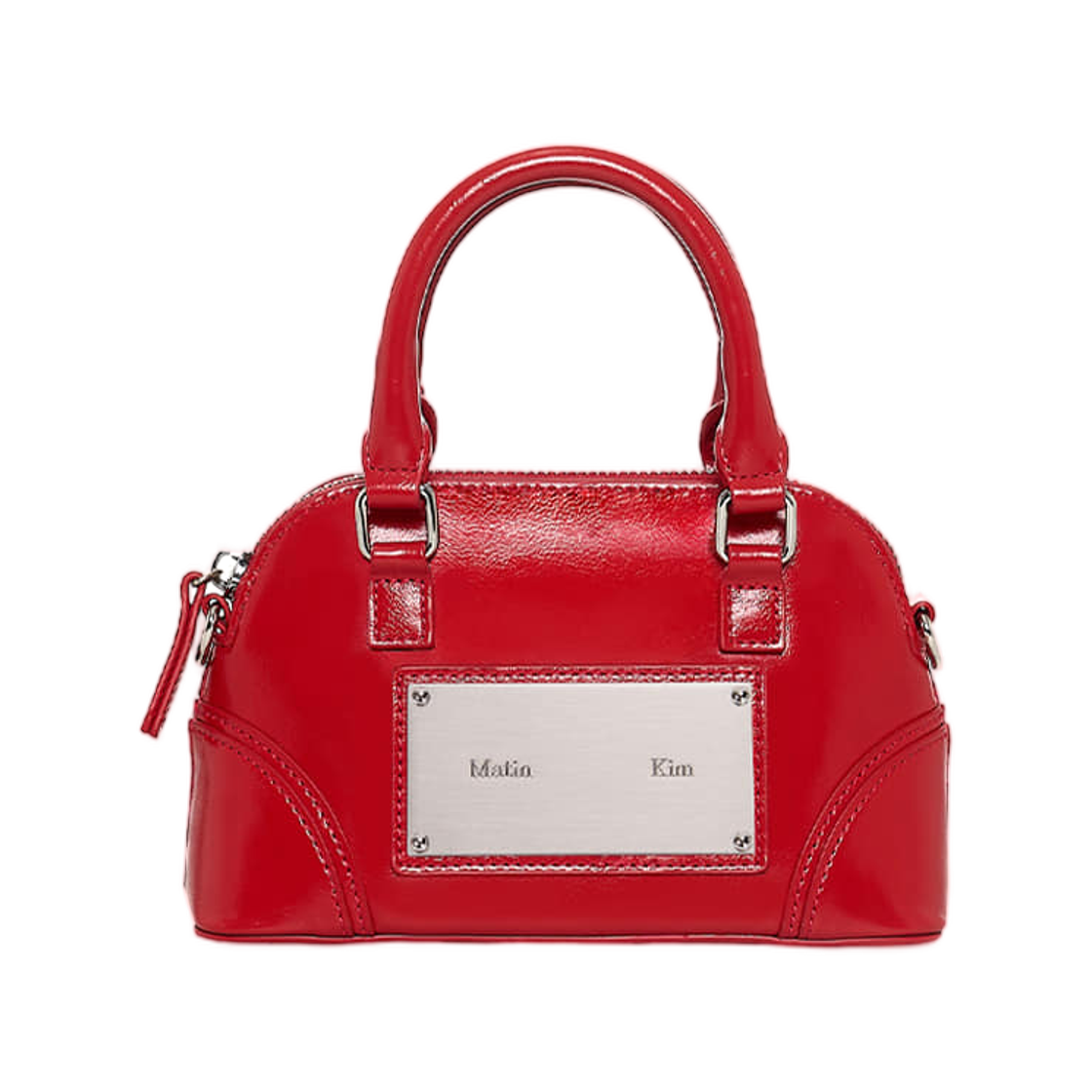 MK2634BG035MRD Matin Kim Curve Zip Mini Bag In Red