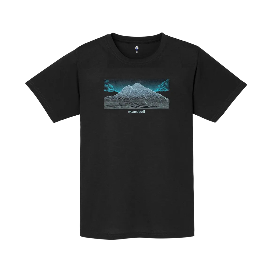 1114726 Montbell Wickron Geography T-Shirt Black