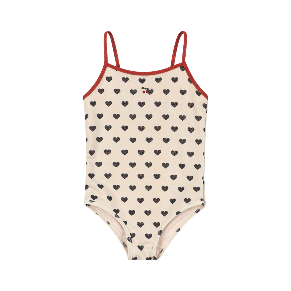 콩제슬래드 마농 글리터 스윔수트 하트(Konges Sløjd Manon Glitter Swimsuit Coeur Eclipse)