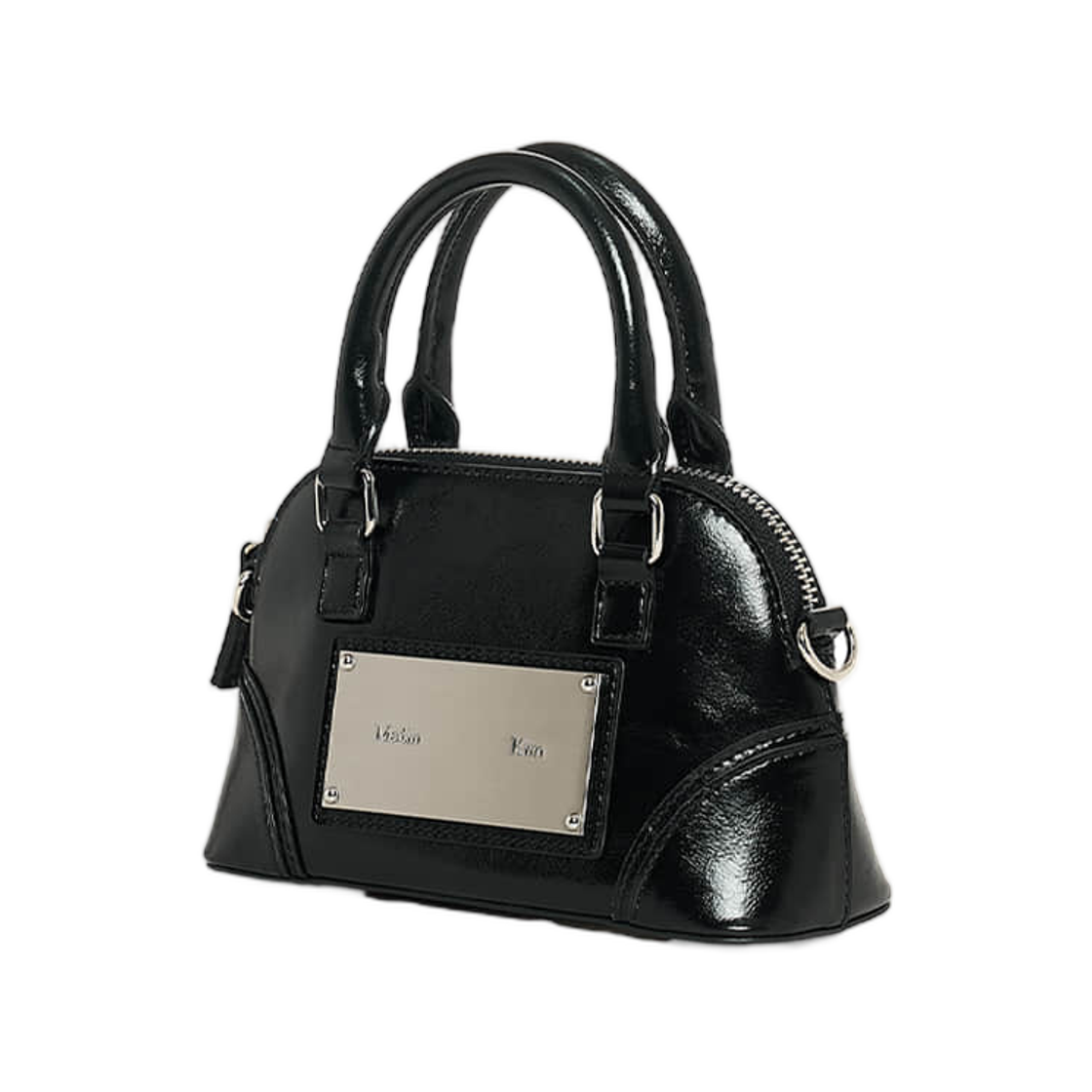 마뗑킴 커브 집 미니 백 블랙(Matin Kim Curve Zip Mini Bag In Black) - 2
