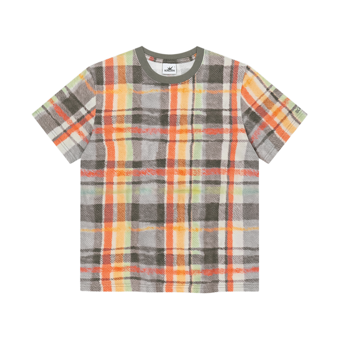 [트리플적립] 썬러브 플레이드 티 그레이([트리플적립] SUNLOVE Plaid Tee Grey)