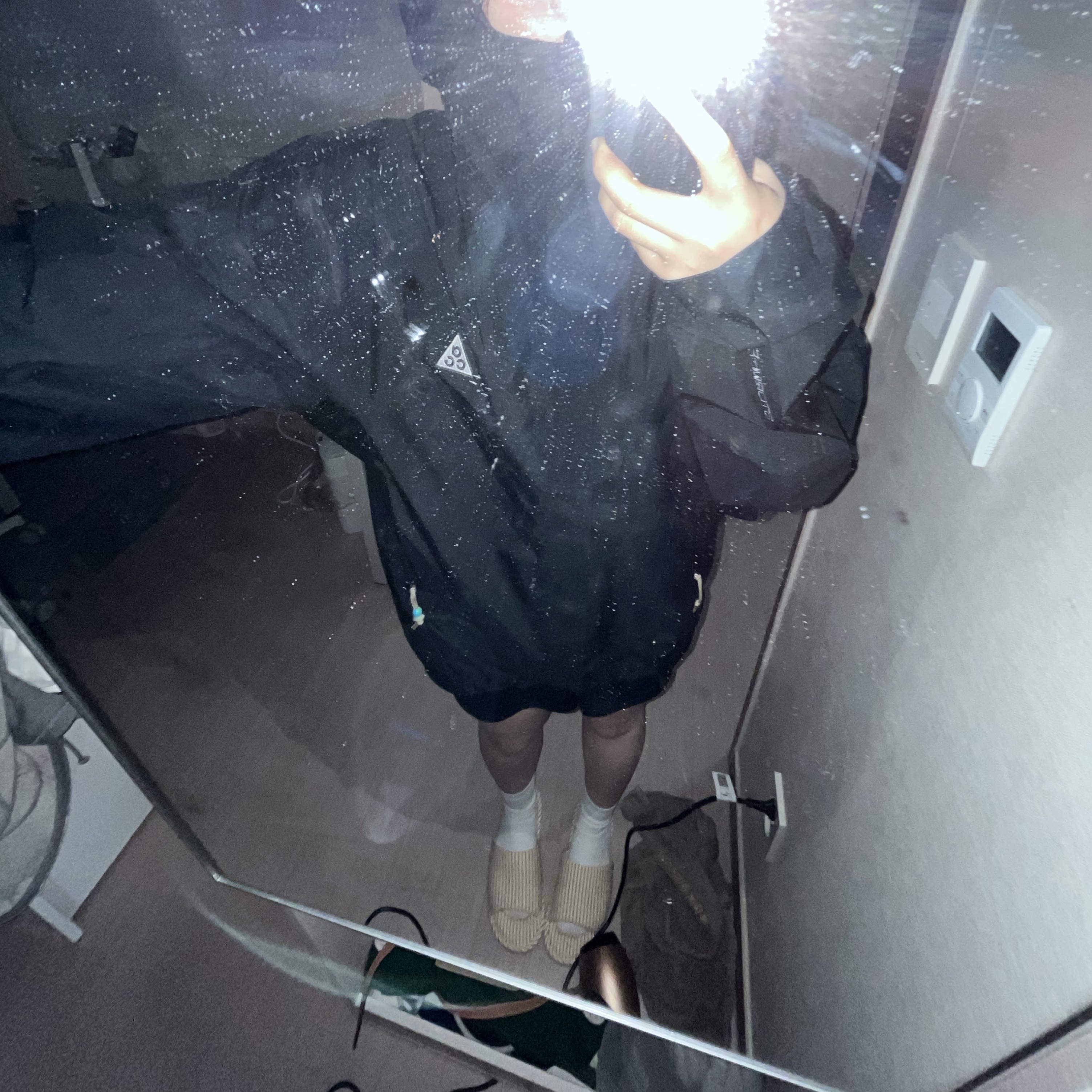 Nike ACG Storm-Fit ADV Cascade Rains Full Zip Jacket Black - Asia 착용 스타일