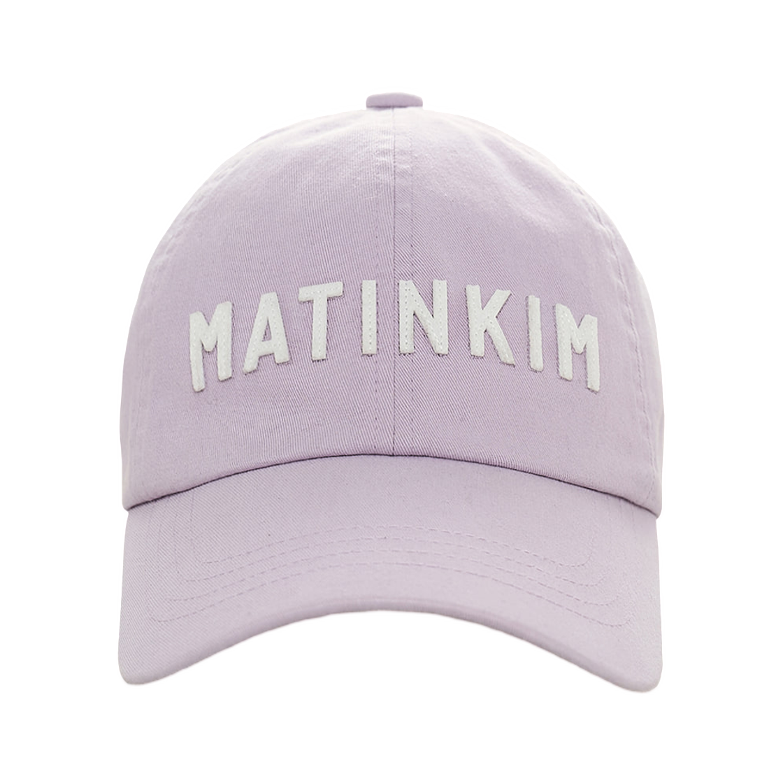 MK2634HT011MLL Matin Kim Applique Felt Logo Ball Cap In Lilac