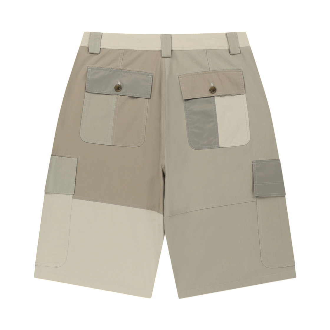 마뗑킴 패치워크 카고 버뮤다 팬츠 베이지(Matin Kim Patchwork Cargo Bermuda Pants In Beige) - 2