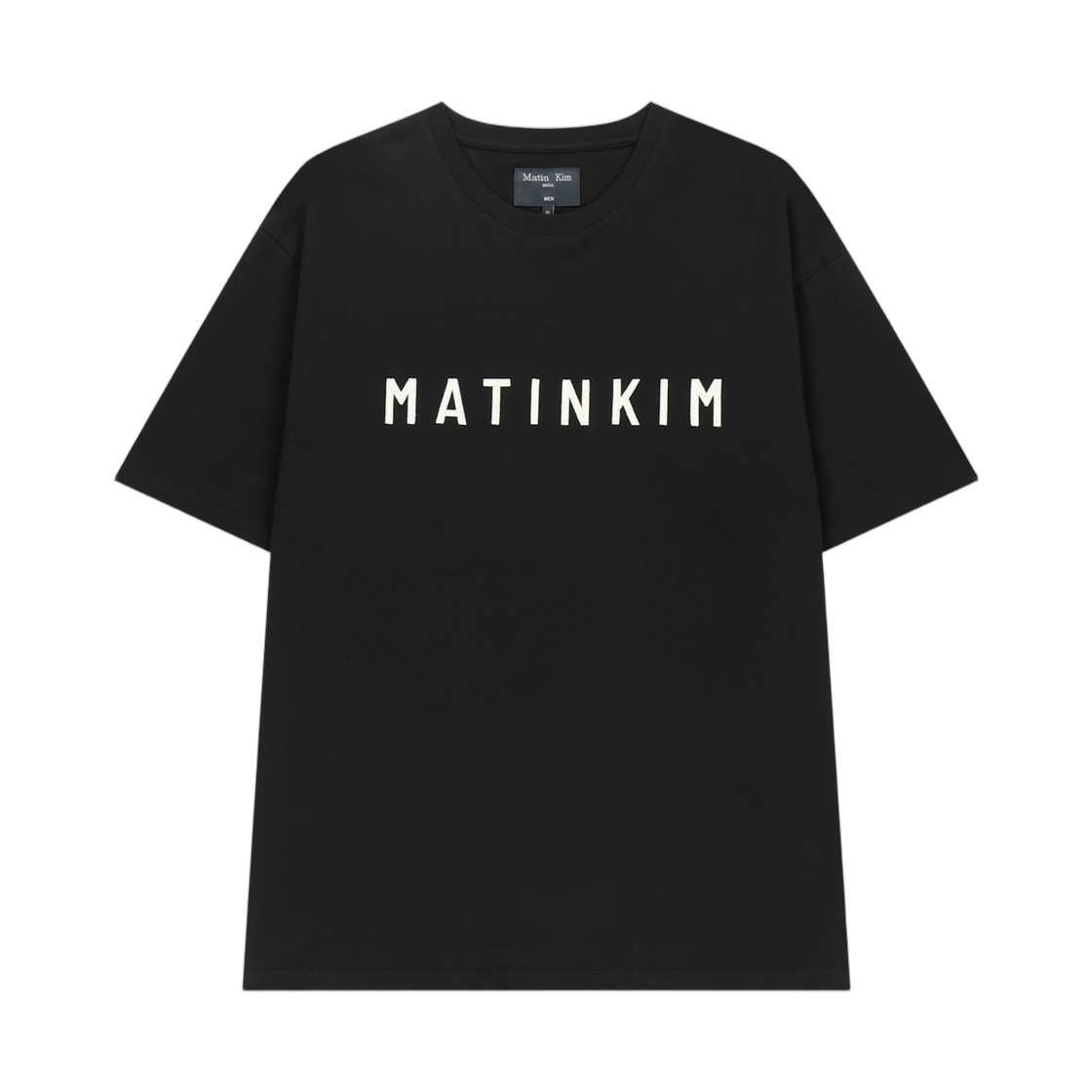 마뗑킴 아플리케 펠트 로고 탑 블랙(Matin Kim Applique Felt Logo Top In Black) - 1