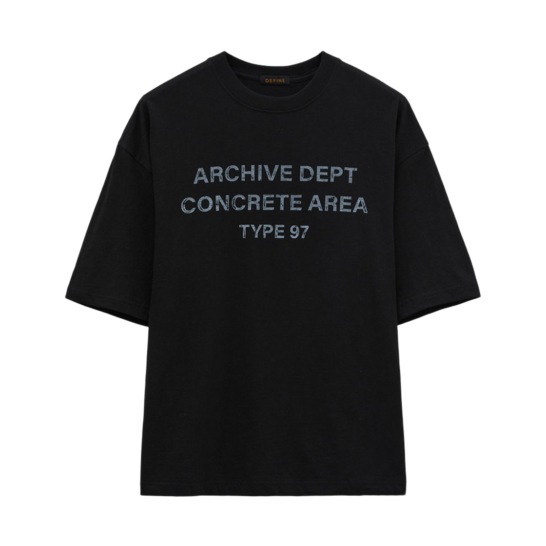 디파인 빈티지 아카이브 하프 티셔츠 모노 블랙(DEFINE Vintage Archive Half T-Shirt Mono Black)