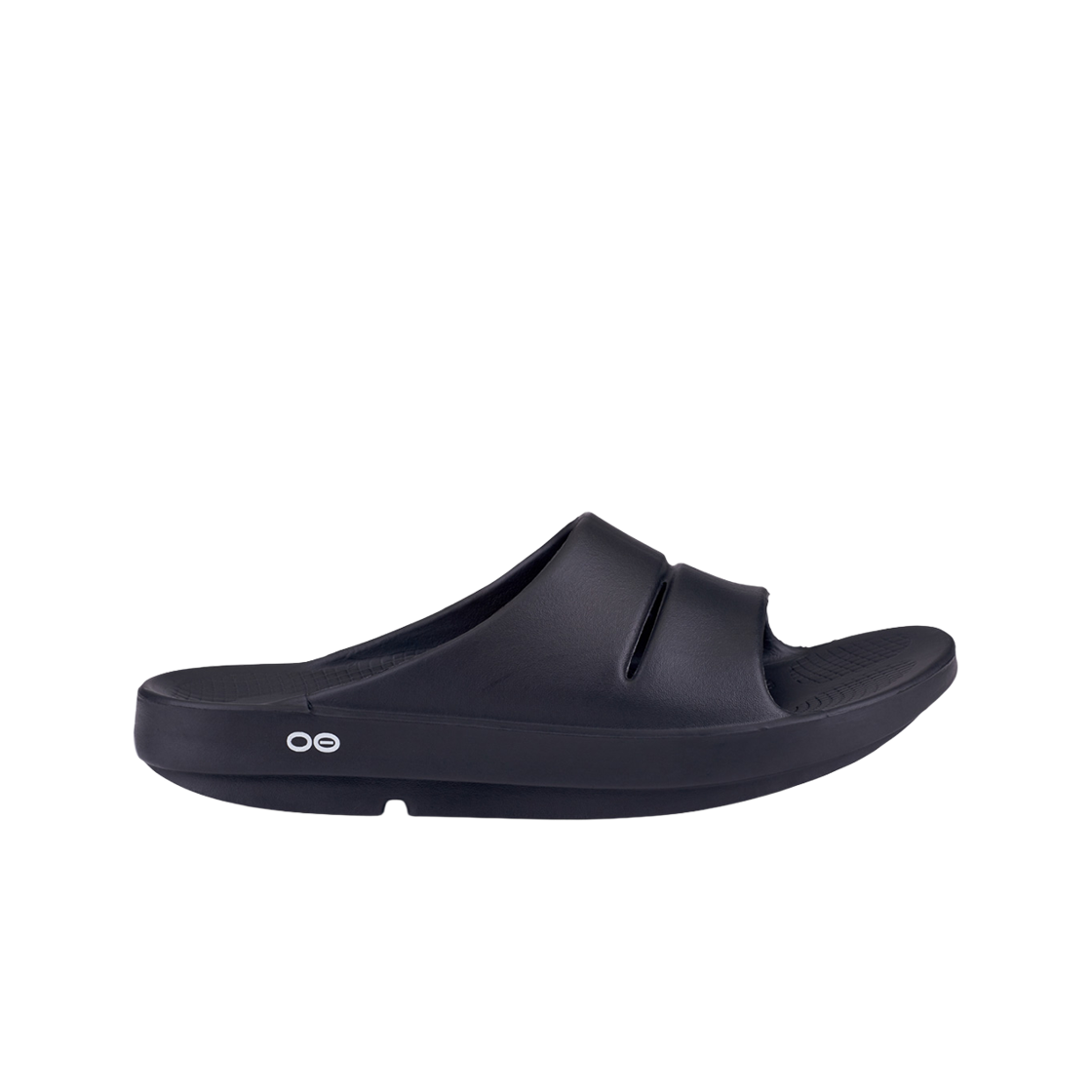 우포스 Ooahh 블랙 남여공용 슬라이드(OOFOS Ooahh Black Unisex Slides)