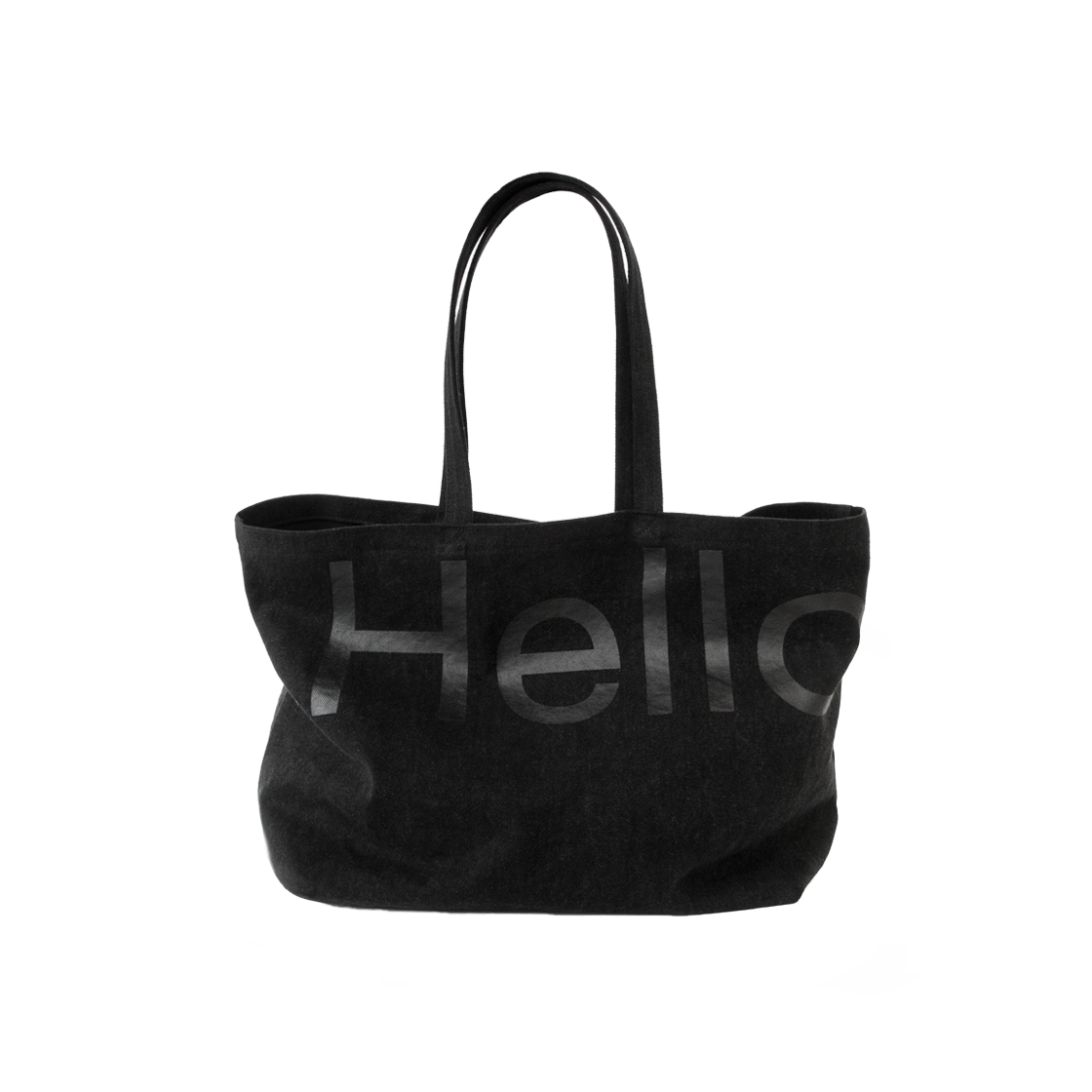 헬로듀드 빅 토트백 헤비 블랙 데님(Hellodude Big Tote Bag Heavy Black Denim)
