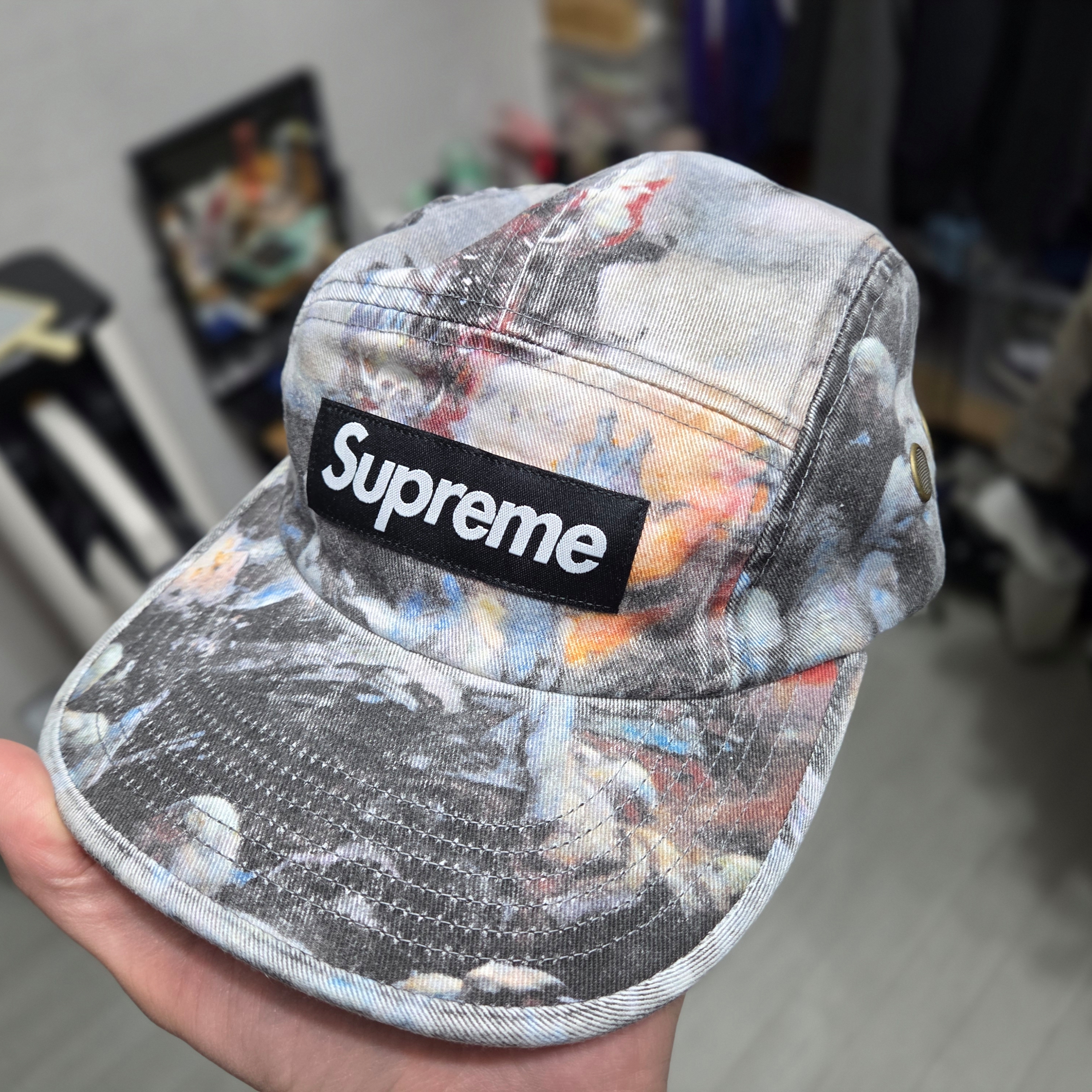 Supreme Frazetta Camp Cap Black - 24FW 착용 스타일 - 1