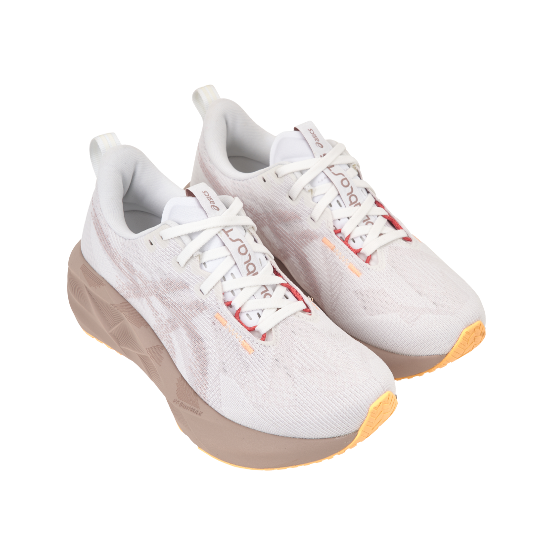 (W) 아식스 노바블라스트 5 화이트 펀 - D 와이드((W) Asics Novablast 5 White Fawn - D Wide) - 4