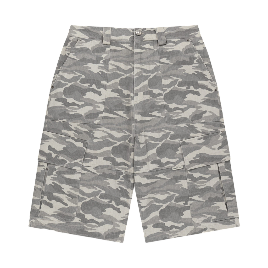마뗑킴 카모플라주 카고 버뮤다 팬츠 그레이(Matin Kim Camouflage Cargo Bermuda Pants In Grey)