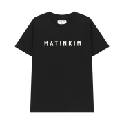(W) Matin Kim Applique Felt Logo Top In Black