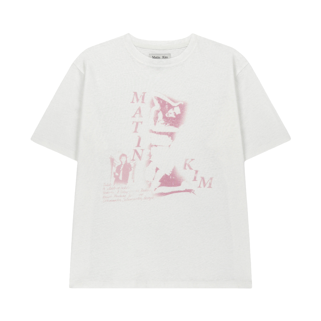 MK2634TS011MWH (W) Matin Kim Portrait Graffiti Logo Top In White
