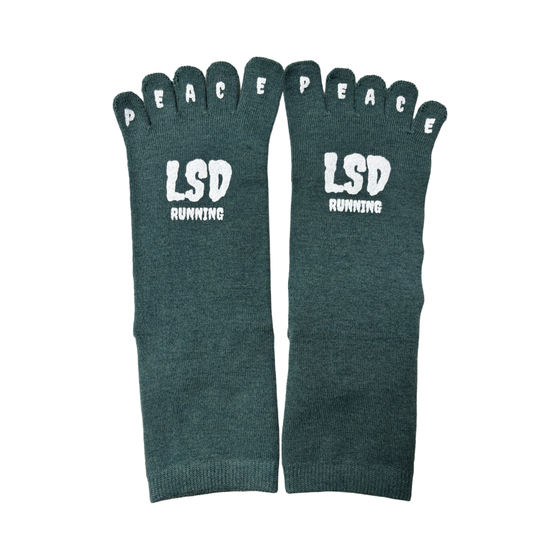 디스클로즈 004 엘에스디 피스 토 삭스 크루 더스티 틸(DISCLOSE 004 Lsd Peace Toe Socks Crew Dusty Teal)