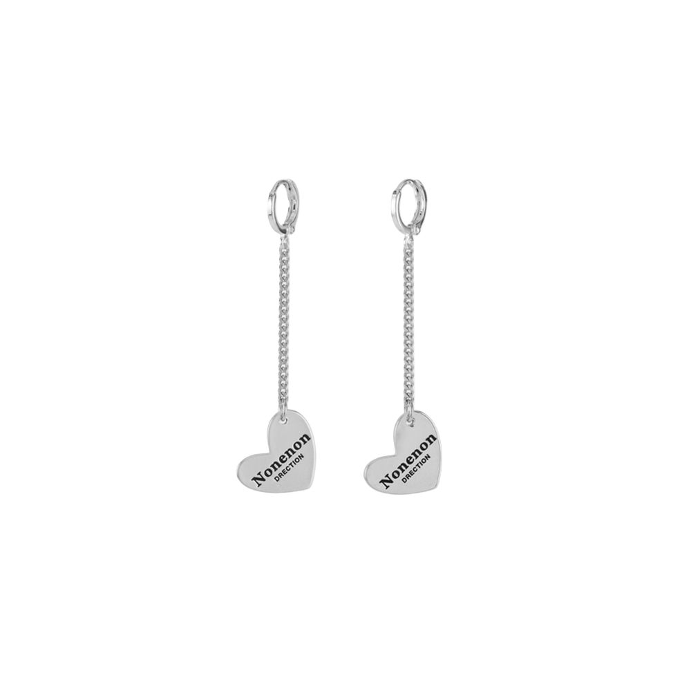 NONENON-186 Nonenon Crooked Love Chain Earring
