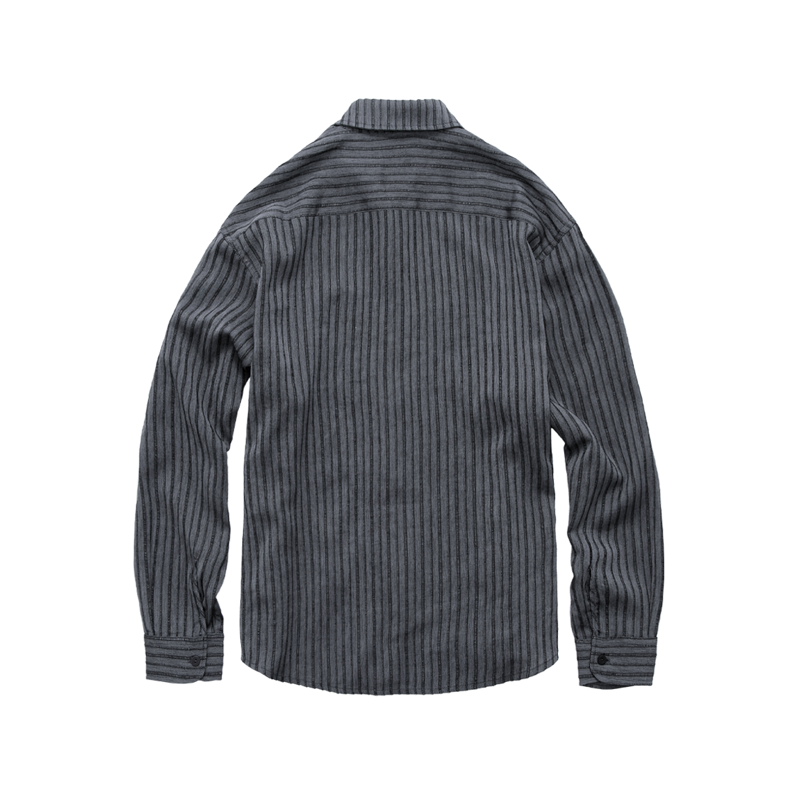 폴리테루 루즈드 스트라이프 셔츠 차콜(Polyteru Loosed Striped Shirts Charcoal) - 2