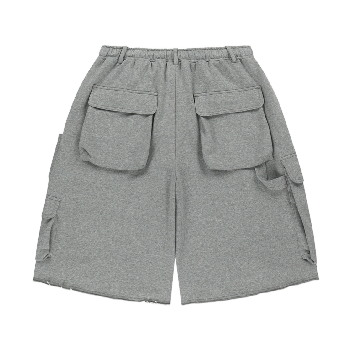 (W) 마뗑킴 테리 유틸리티 포켓 버뮤다 팬츠 그레이((W) Matin Kim Terry Utility Pocket Bermuda Pants In Grey) - 2