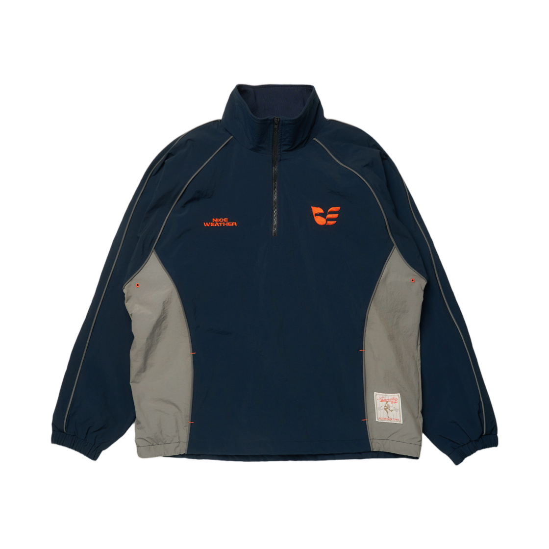 한화 이글스 x 나이스웨더 리플렉티브 하프 집 풀오버 다크 네이비(Hanwha Eagles x Nice Weather Reflective Half-Zip Pullover Dark Navy)