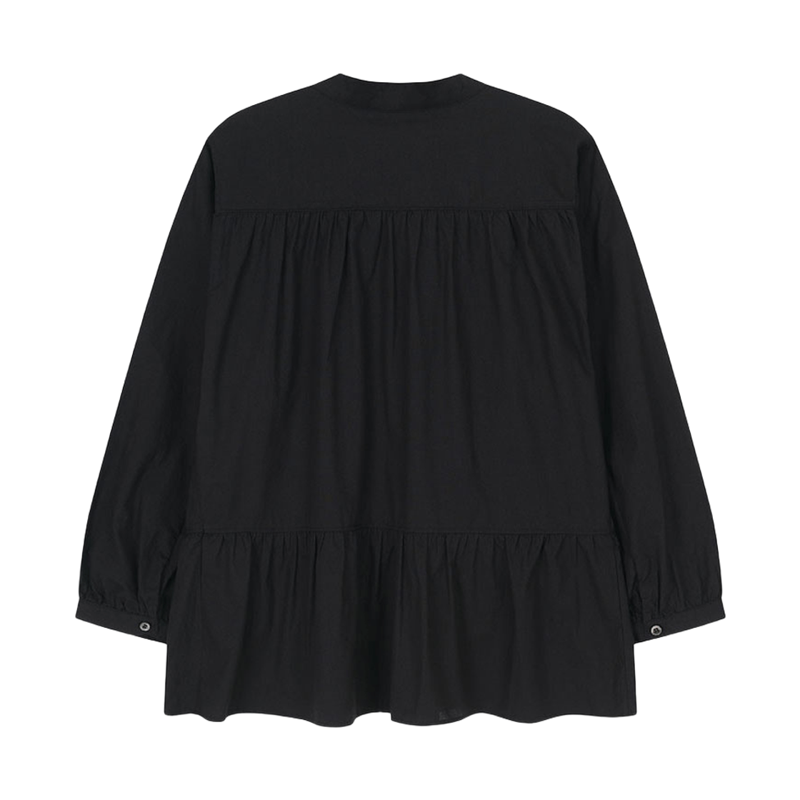 비자비 코튼 개더드 블라우스 블랙(VIS A VIS Cotton Gathered Blouse Black) - 2