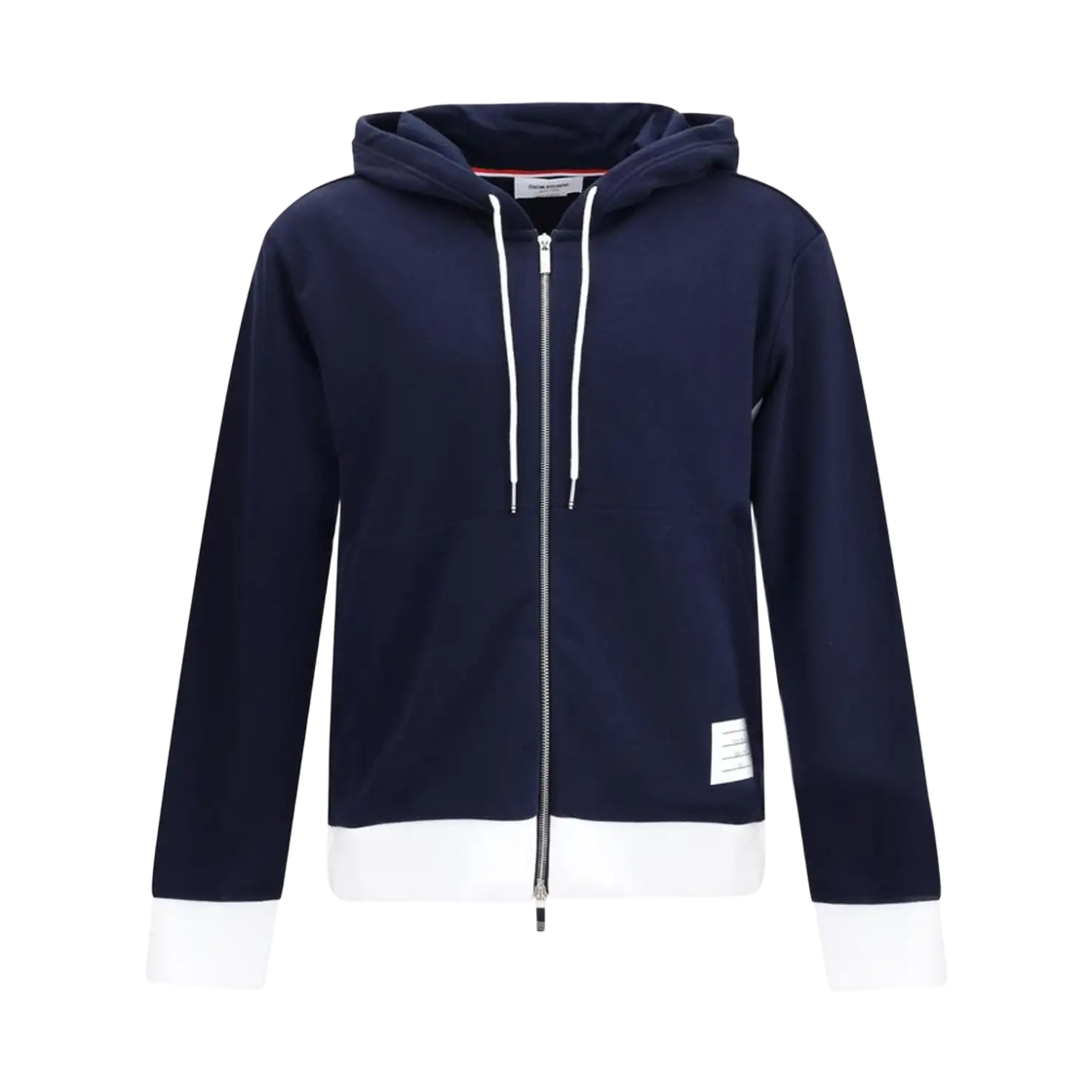 MJT517A-03037-415 Thom Browne Classic 4-Bar Jersey Zip Up Hoodie Blue