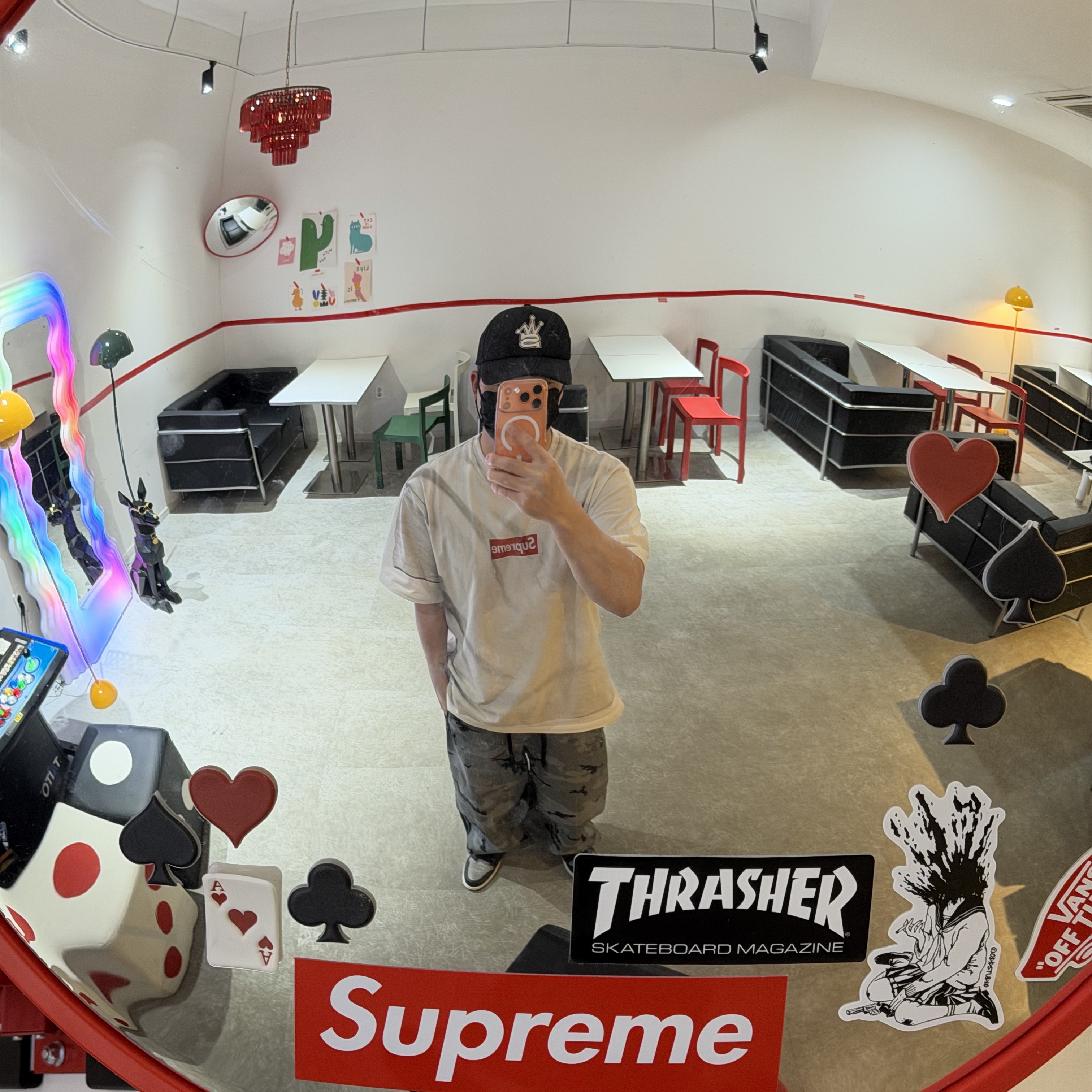 Adidas x Thug Club Track Pant Black Cream White - KR Sizing 착용 스타일